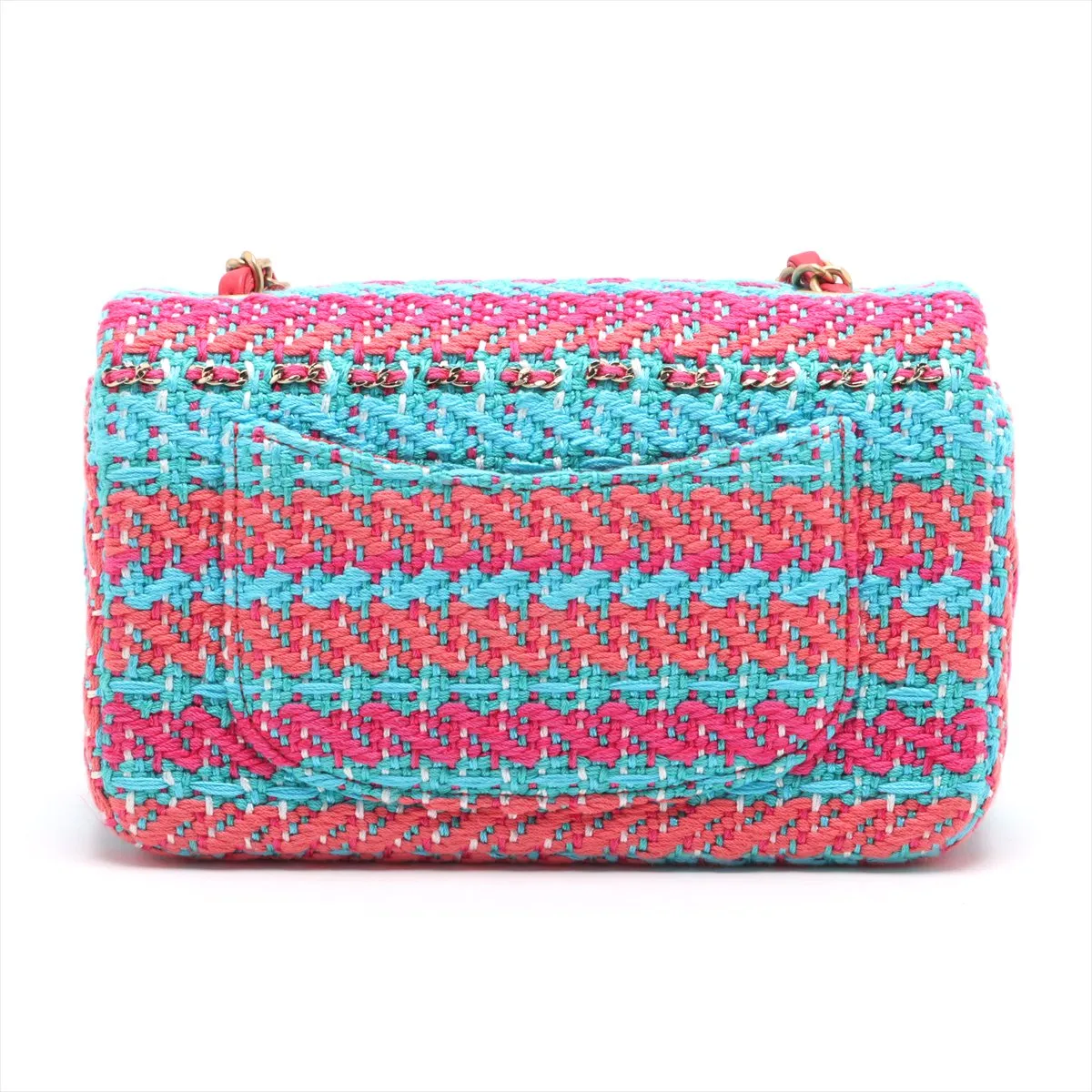 [Individually wrapped] Chanel Mini Matelasse 20 Tweed Single Flap Single Chain Bag Multicolor Gold Hardware 30844569 30s A69900 — view 2