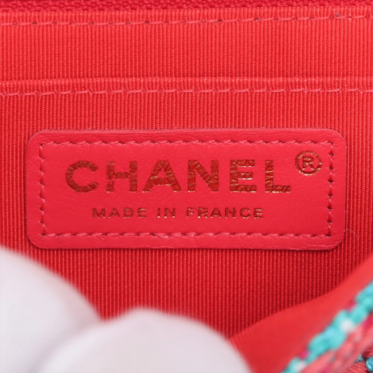 [Individually wrapped] Chanel Mini Matelasse 20 Tweed Single Flap Single Chain Bag Multicolor Gold Hardware 30844569 30s A69900 — view 9