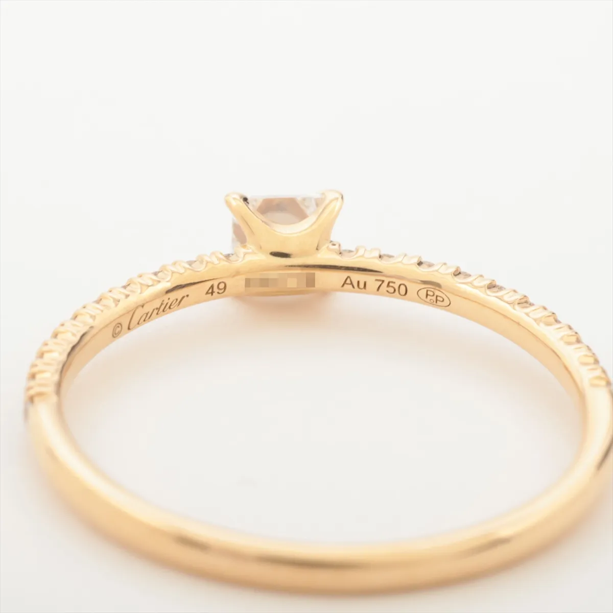 Etincelle de Cartier Half Eternity Diamond Ring, 750 (Yellow Gold), 1.2g, Size 49, KIU718 — view 3