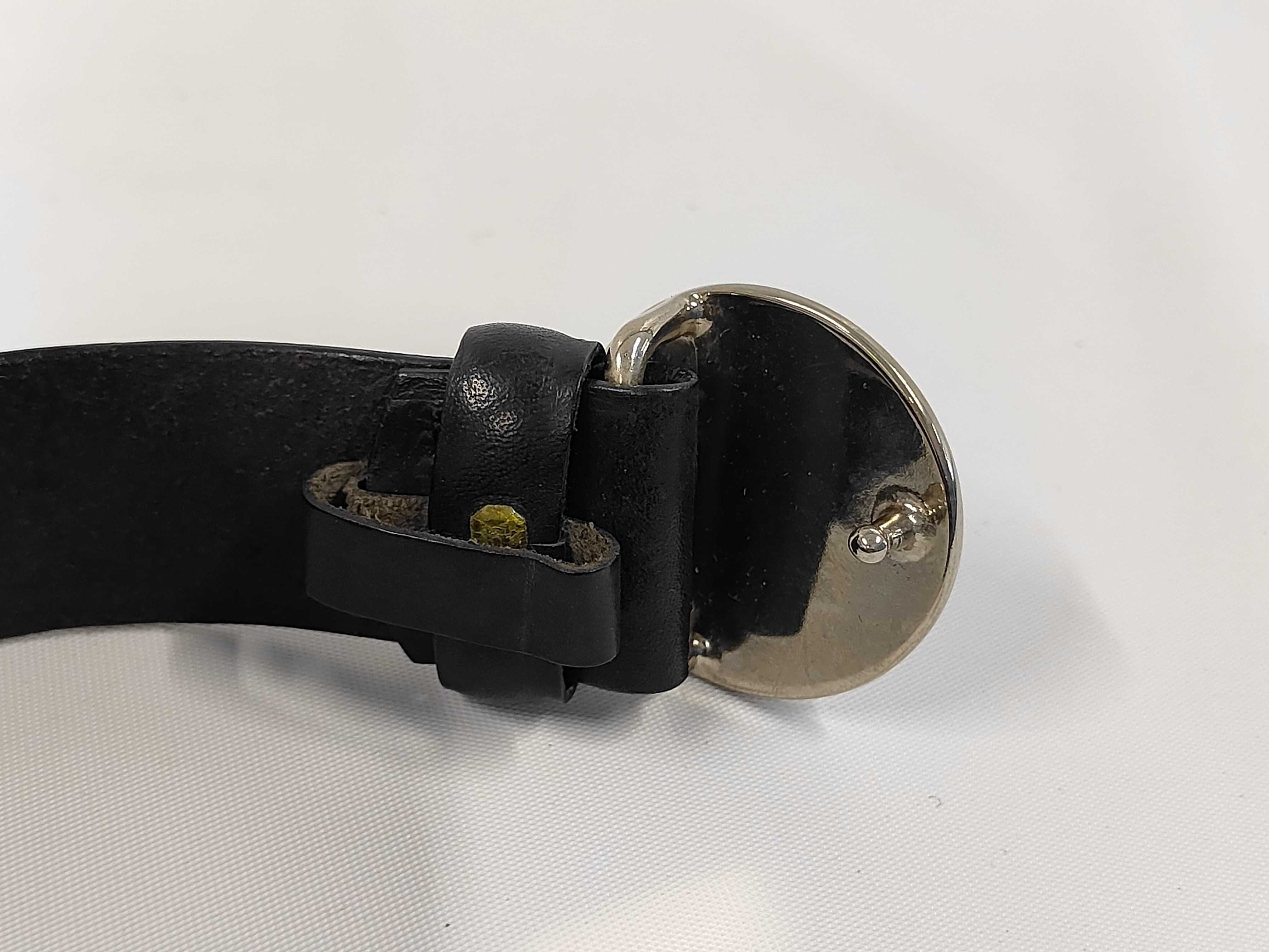 Logo Hardware Belt Leather Silver Belt — view 3