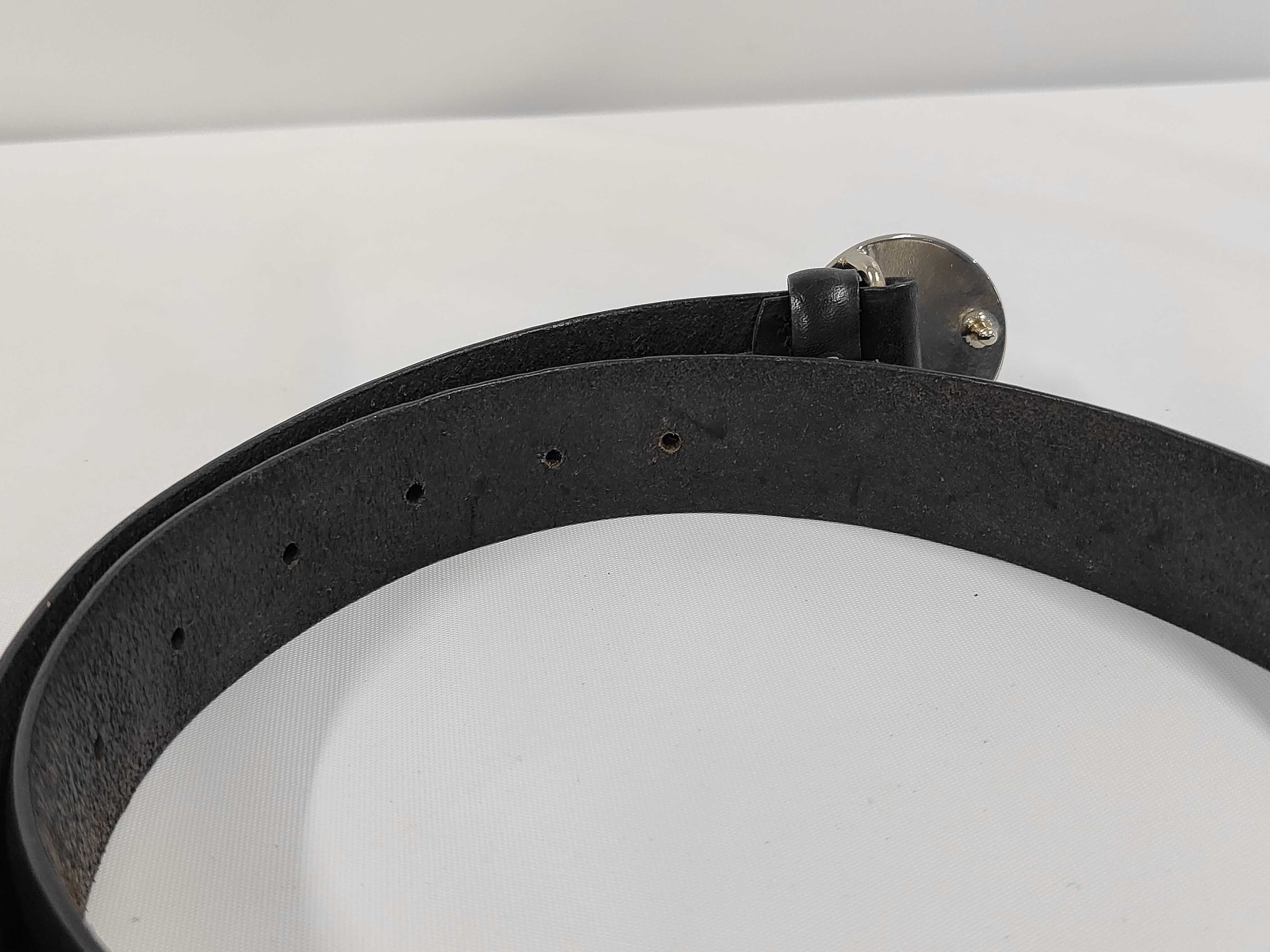 Logo Hardware Belt Leather Silver Belt — view 6
