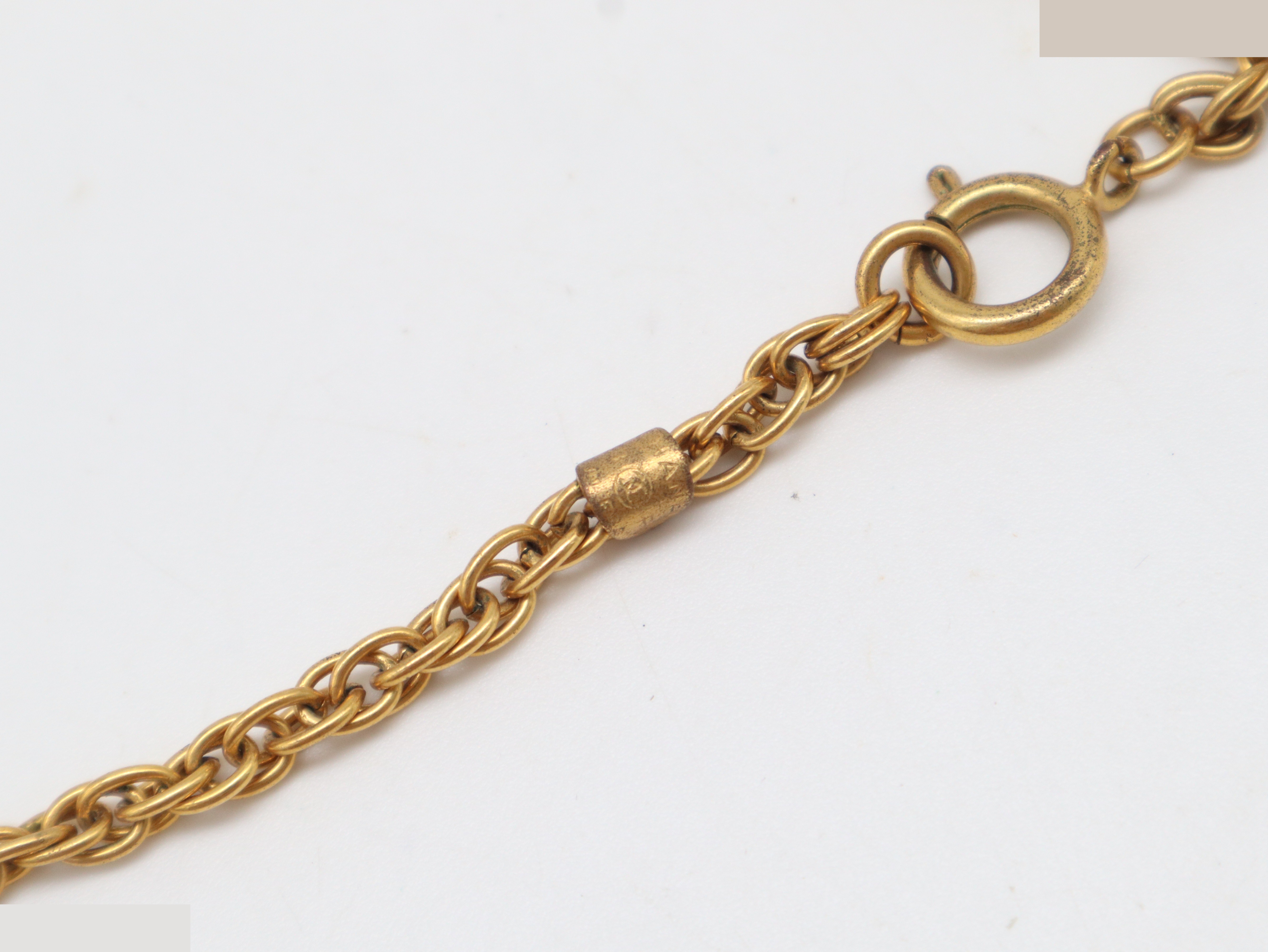 Coco Mark Coin Necklace, GP (Gold Plated), Chain approx. 43cm — view 4