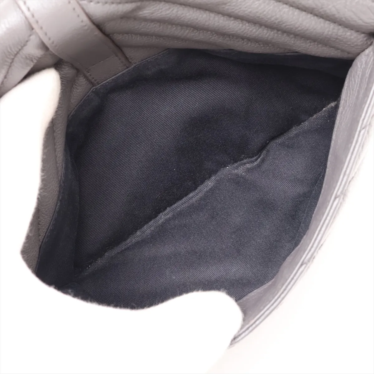 College Leather 2-Way Handbag, Gray, 428056 — view 11
