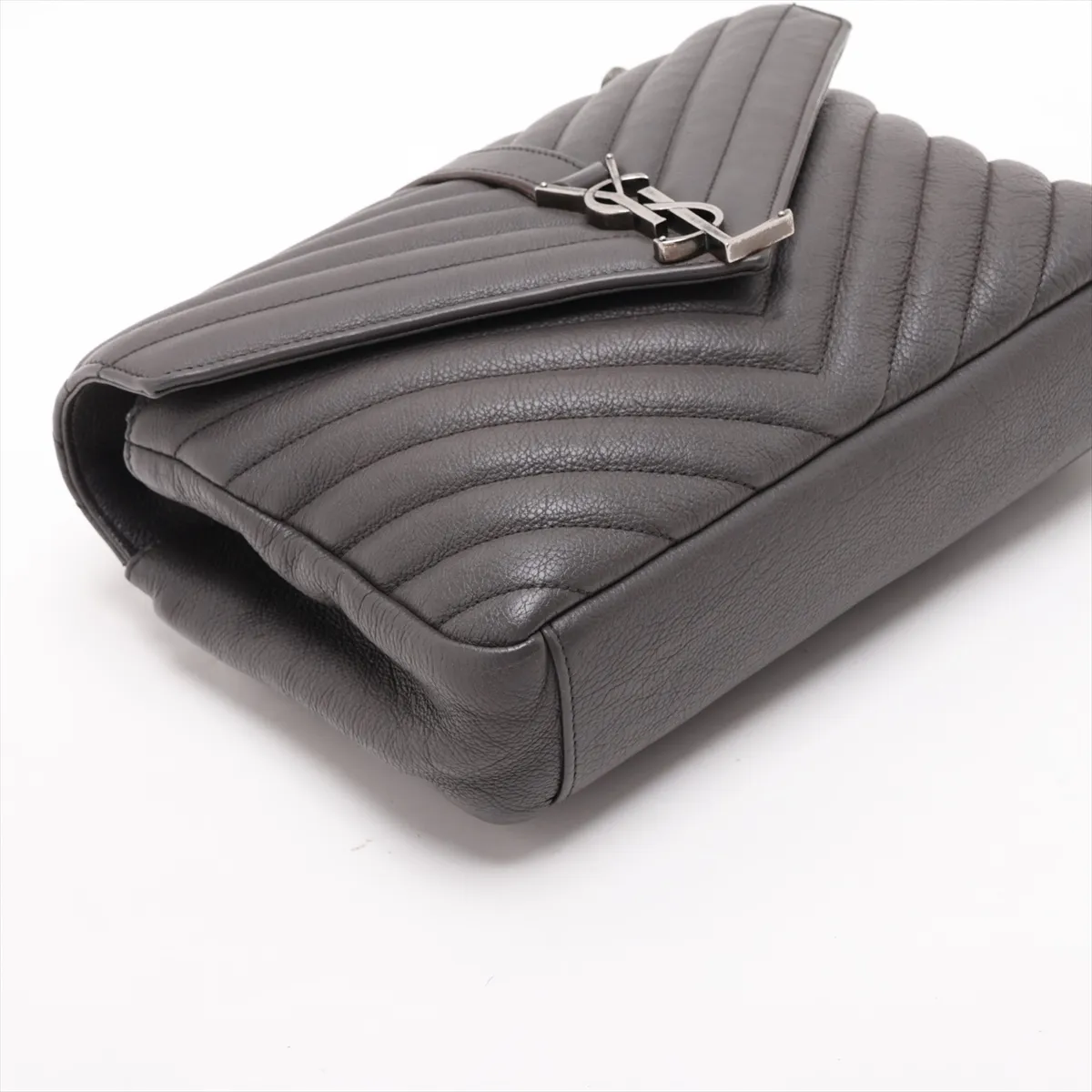 College Leather 2-Way Handbag, Gray, 428056 — view 4