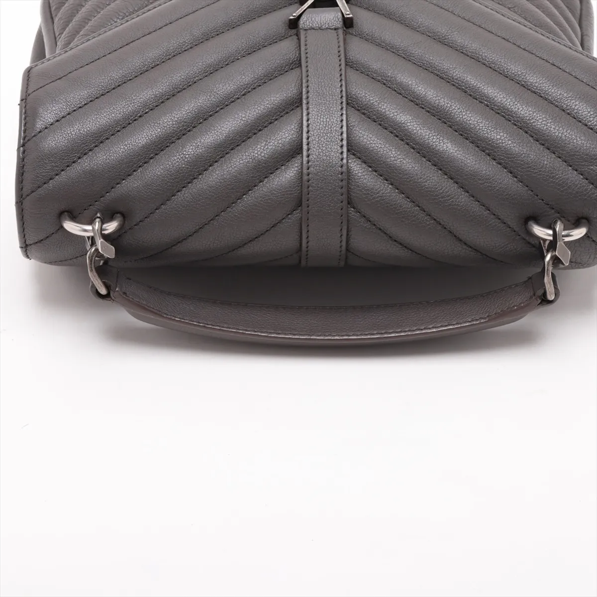 College Leather 2-Way Handbag, Gray, 428056 — view 5