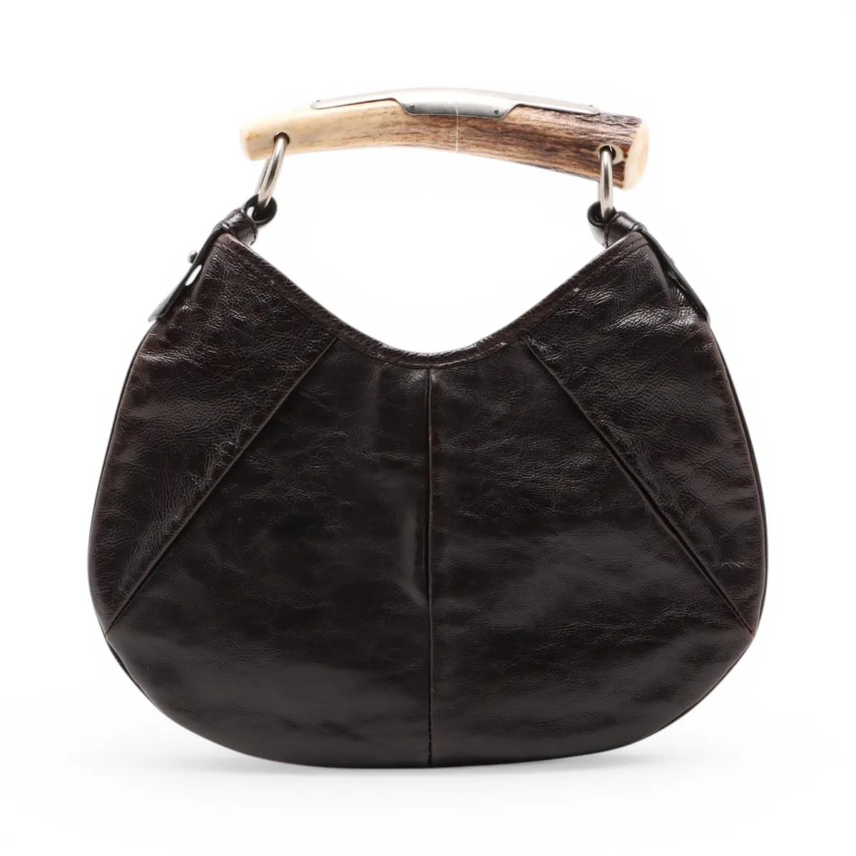 Mombasa Leather Handbag, Brown, 104938 — view 2