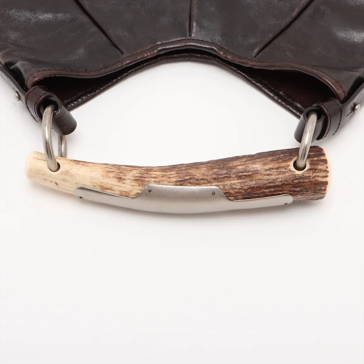 Mombasa Leather Handbag, Brown, 104938 — view 5