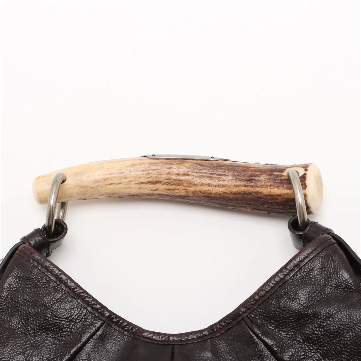Mombasa Leather Handbag, Brown, 104938 — view 6