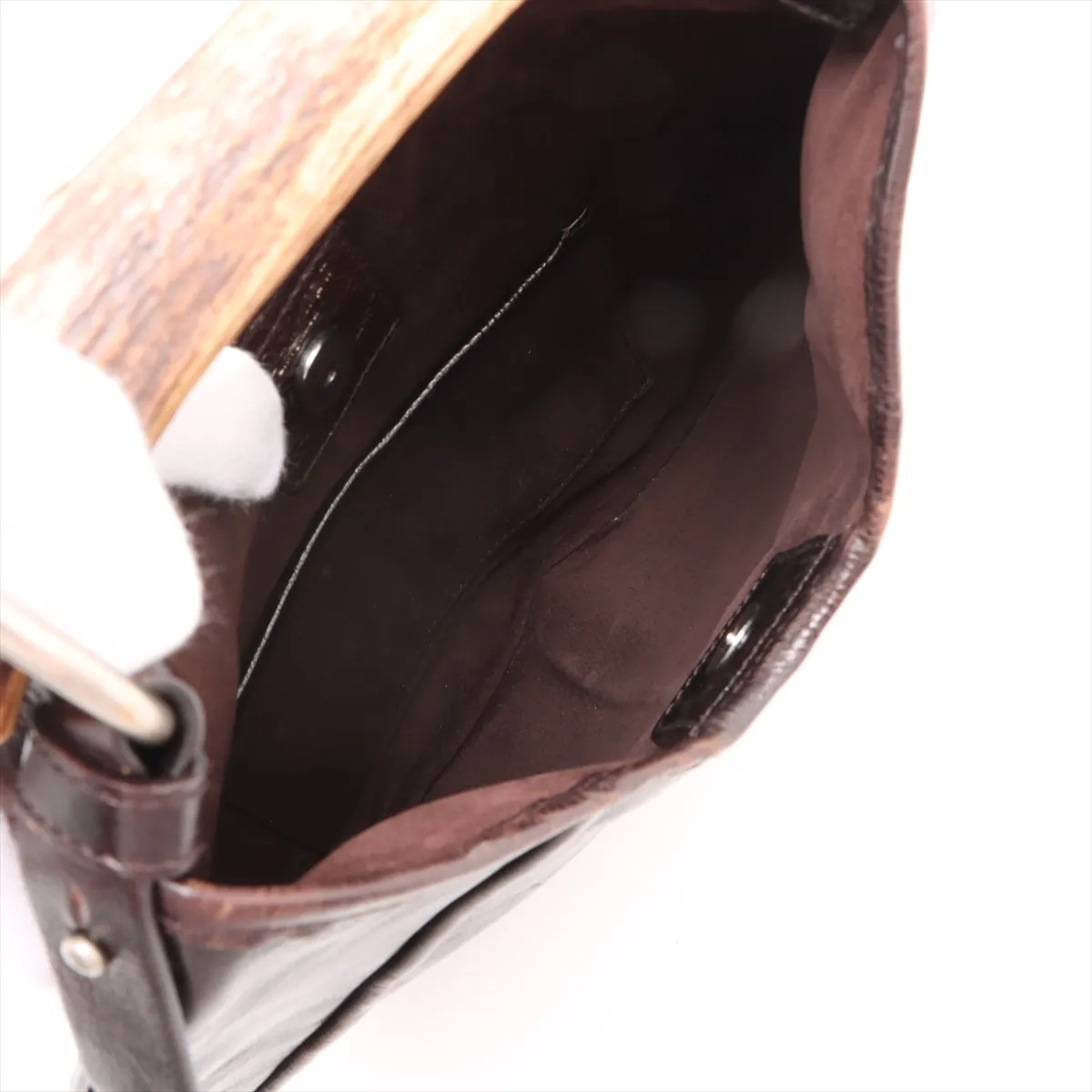 Mombasa Leather Handbag, Brown, 104938 — view 7