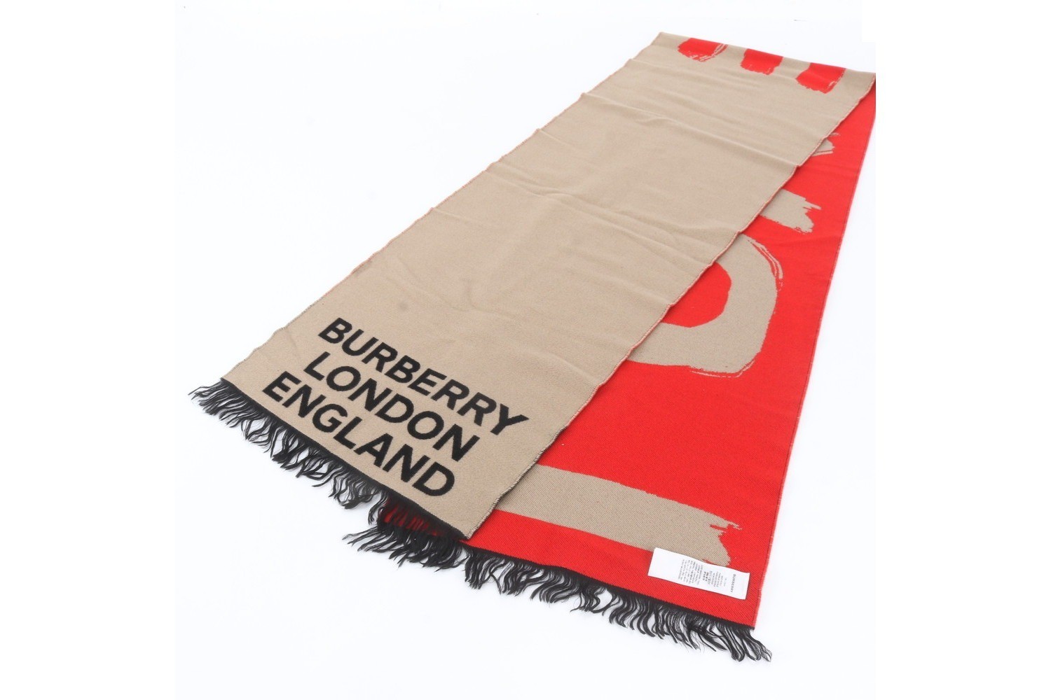 Love and Logo Wool Silk Jacquard Scarf/Muffler