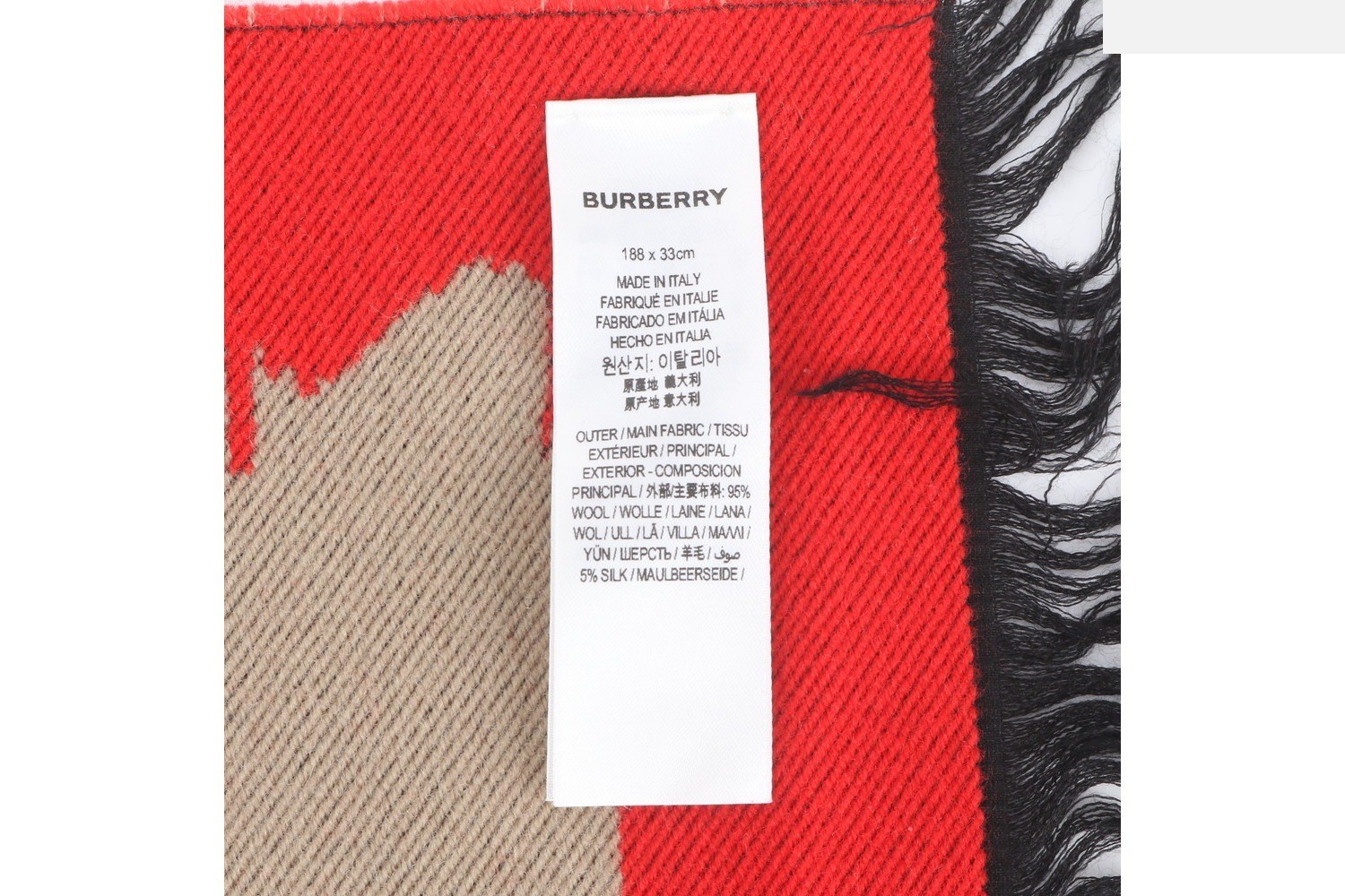 Love and Logo Wool Silk Jacquard Scarf/Muffler — view 8