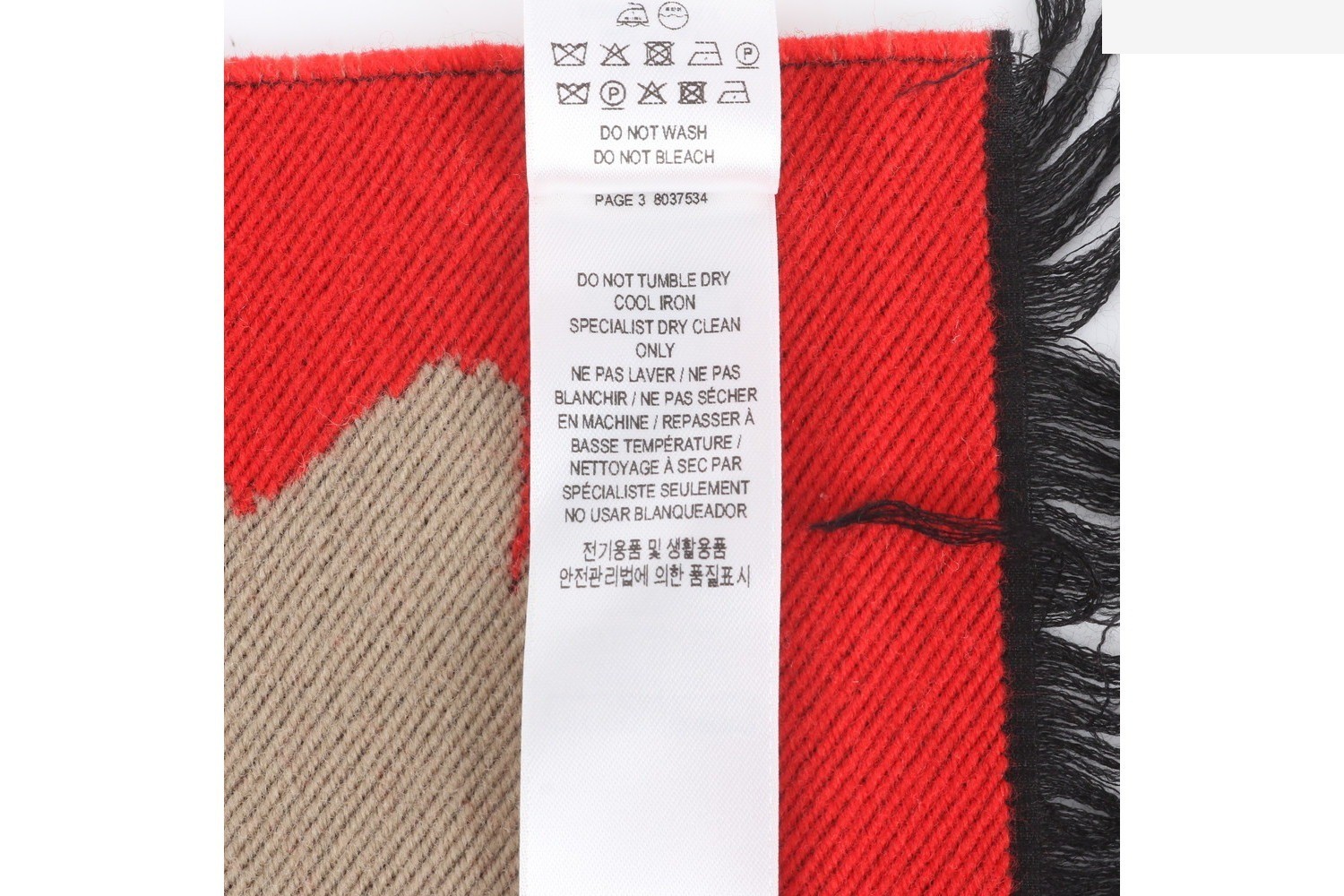 Love and Logo Wool Silk Jacquard Scarf/Muffler — view 10