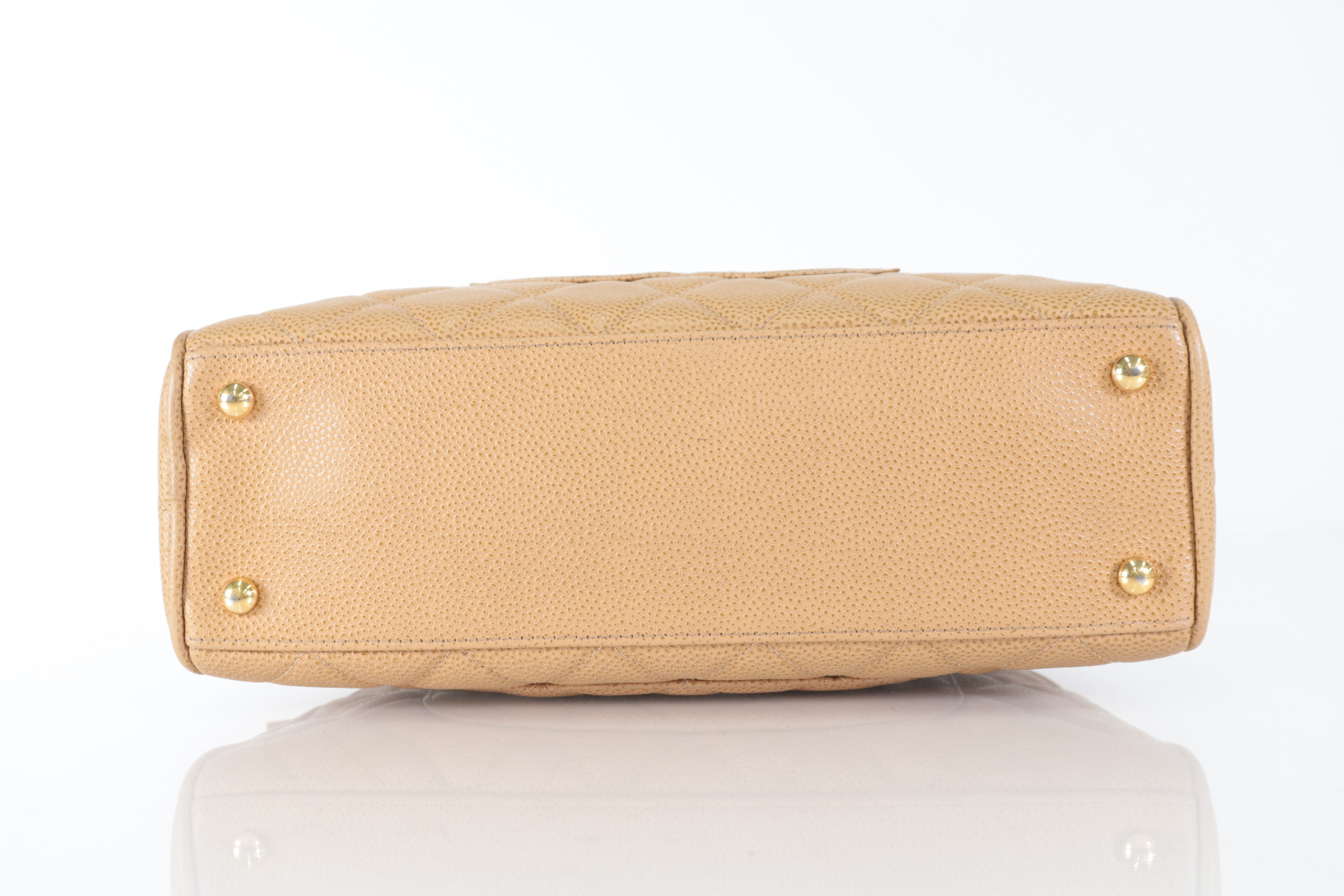Matelassé Caviar Mini Boston Bag, Beige, Series 8 (Boston Bag) — view 6