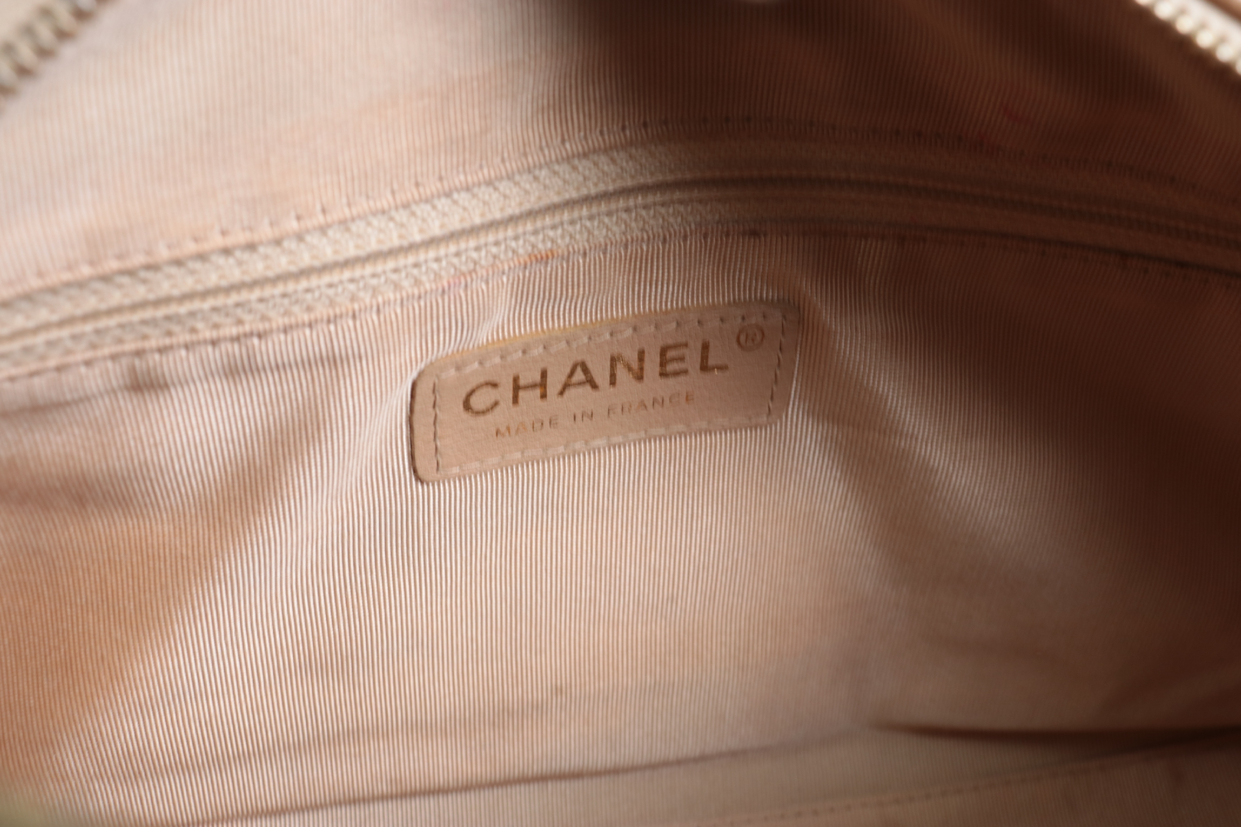 Matelassé Caviar Mini Boston Bag, Beige, Series 8 (Boston Bag) — view 7