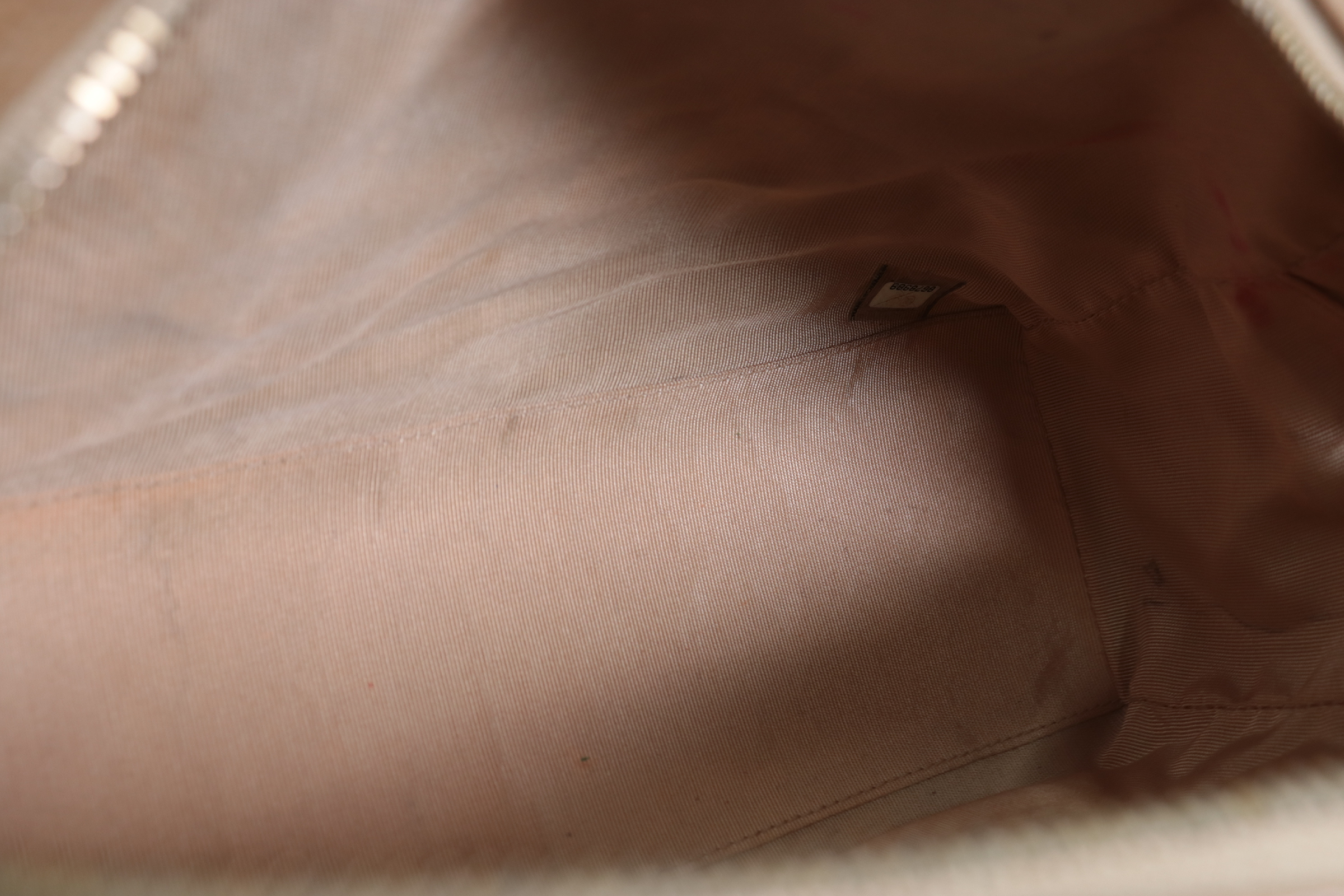 Matelassé Caviar Mini Boston Bag, Beige, Series 8 (Boston Bag) — view 8