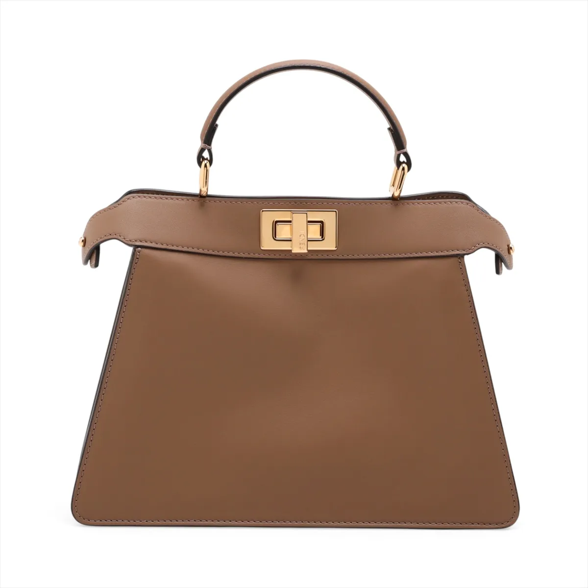 Peekaboo I.U Small Leather 2-Way Handbag, Brown 8BN327 — view 2