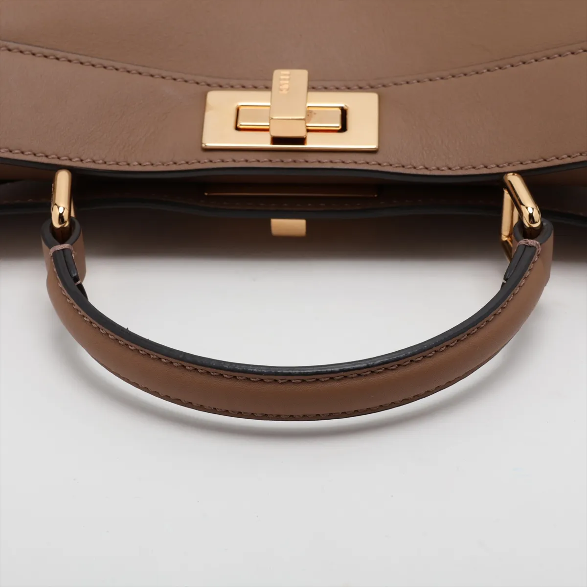 Peekaboo I.U Small Leather 2-Way Handbag, Brown 8BN327 — view 5