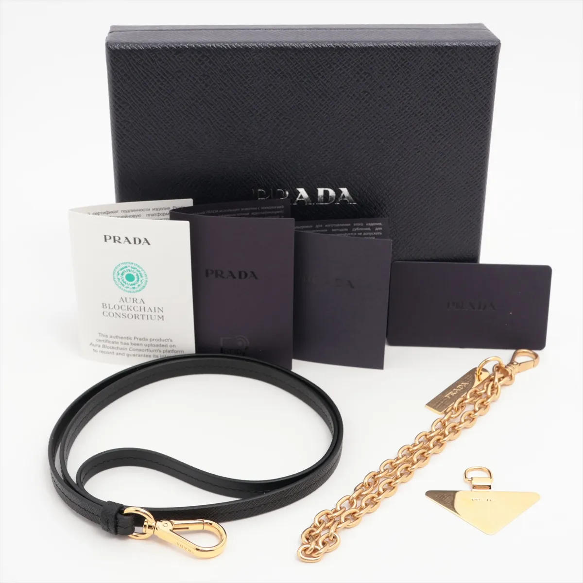 Saffiano Leather Card Case Black 1MC127 — view 5