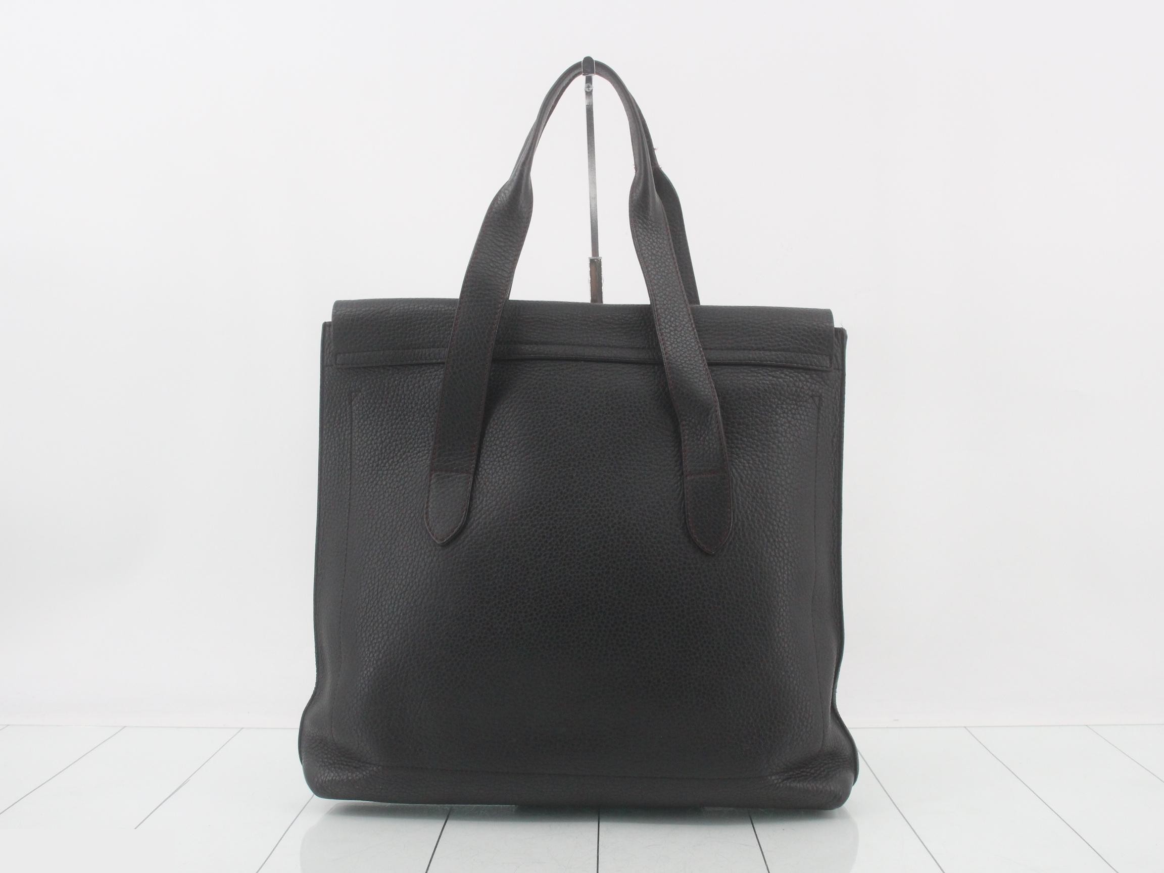 Anagram Taurillon Leather Flap Tote Bag — view 2