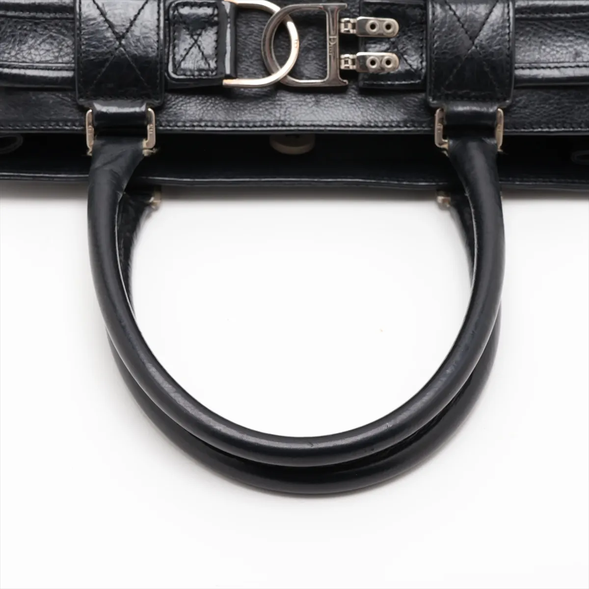 Flight Line Leather Handbag, Black — view 5