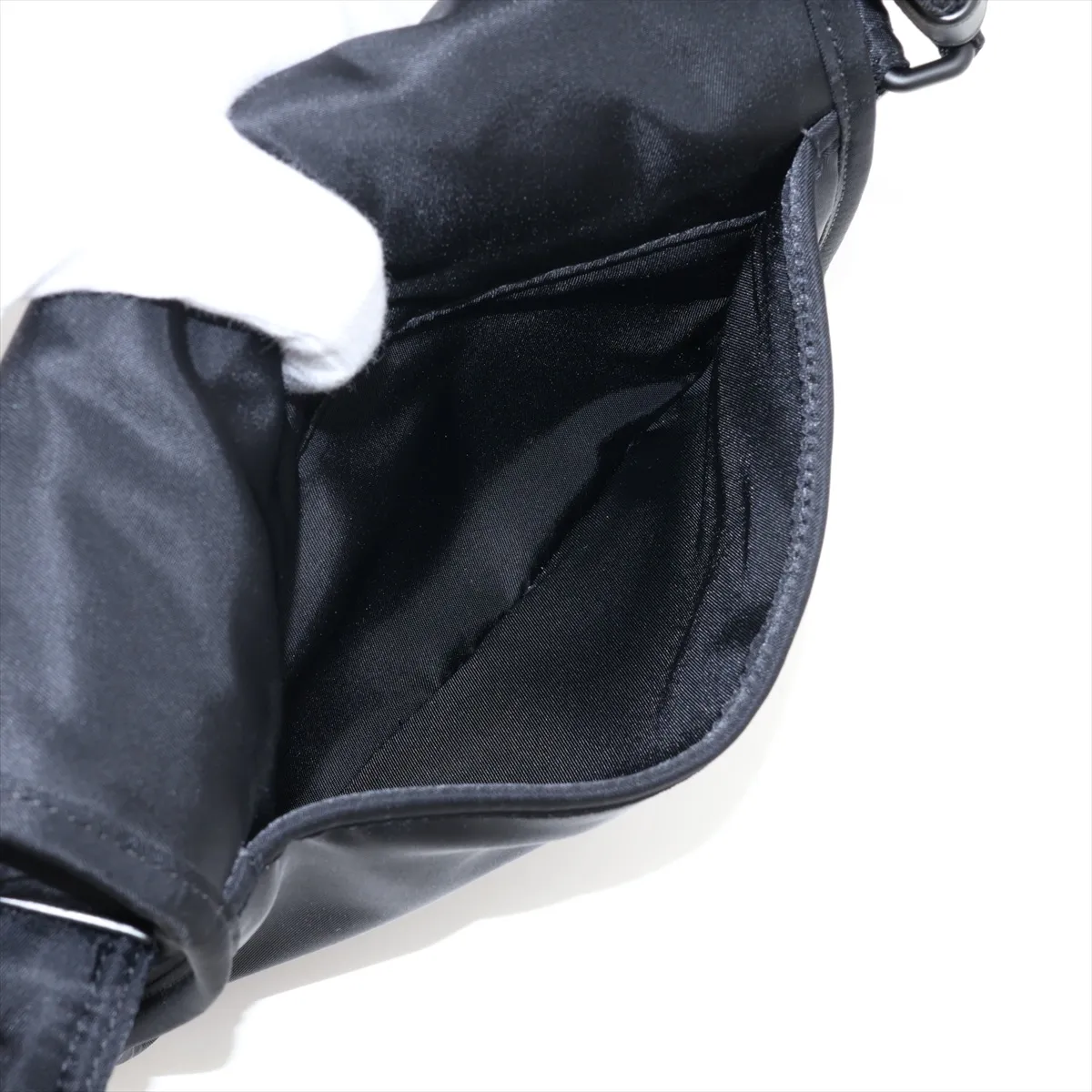 Niki 776611 Nylon Shoulder Bag, Black — view 9