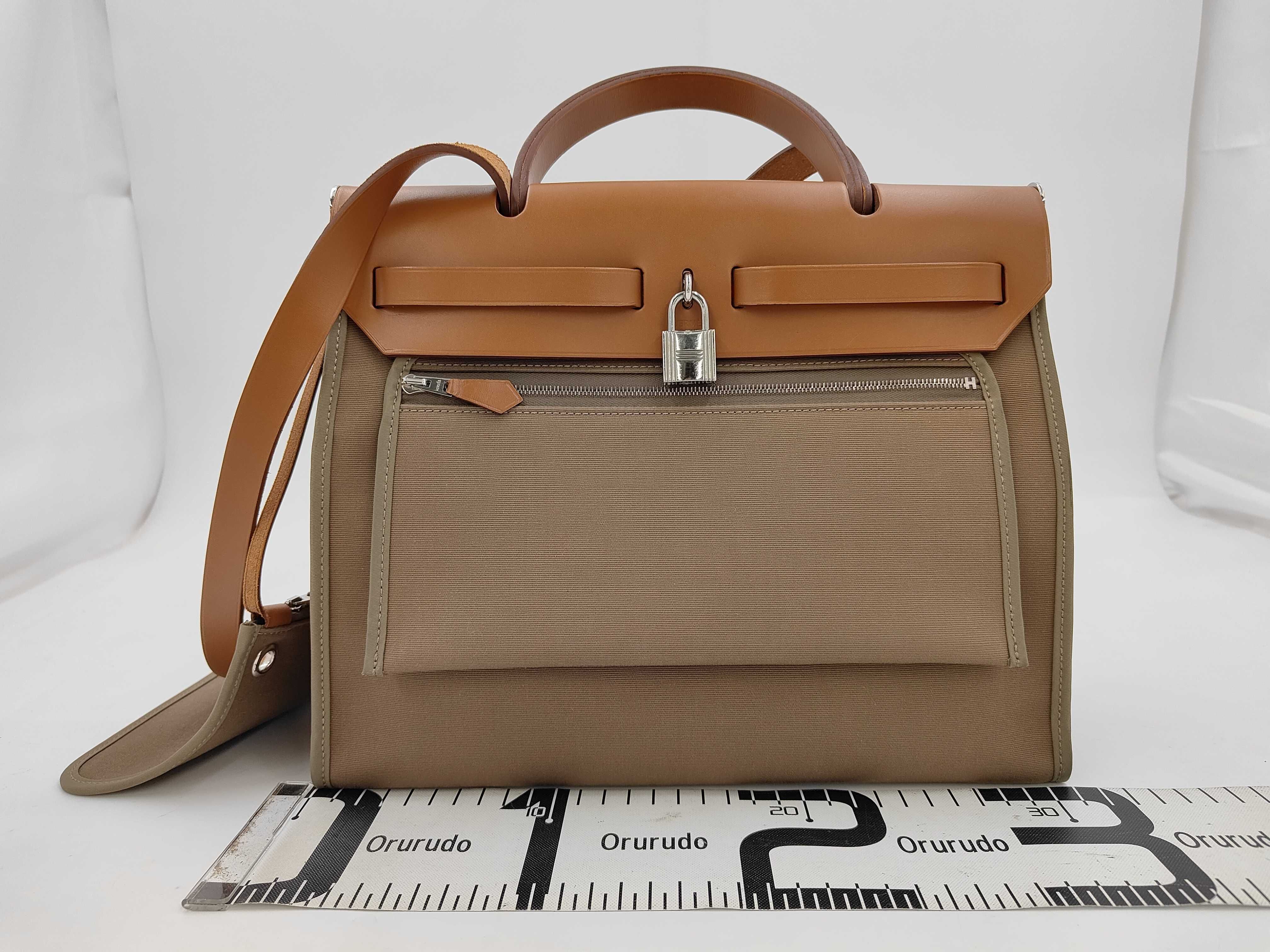 Hermès Herback Zip PM Toile Military C stamp Silver hardware handbag — view 2