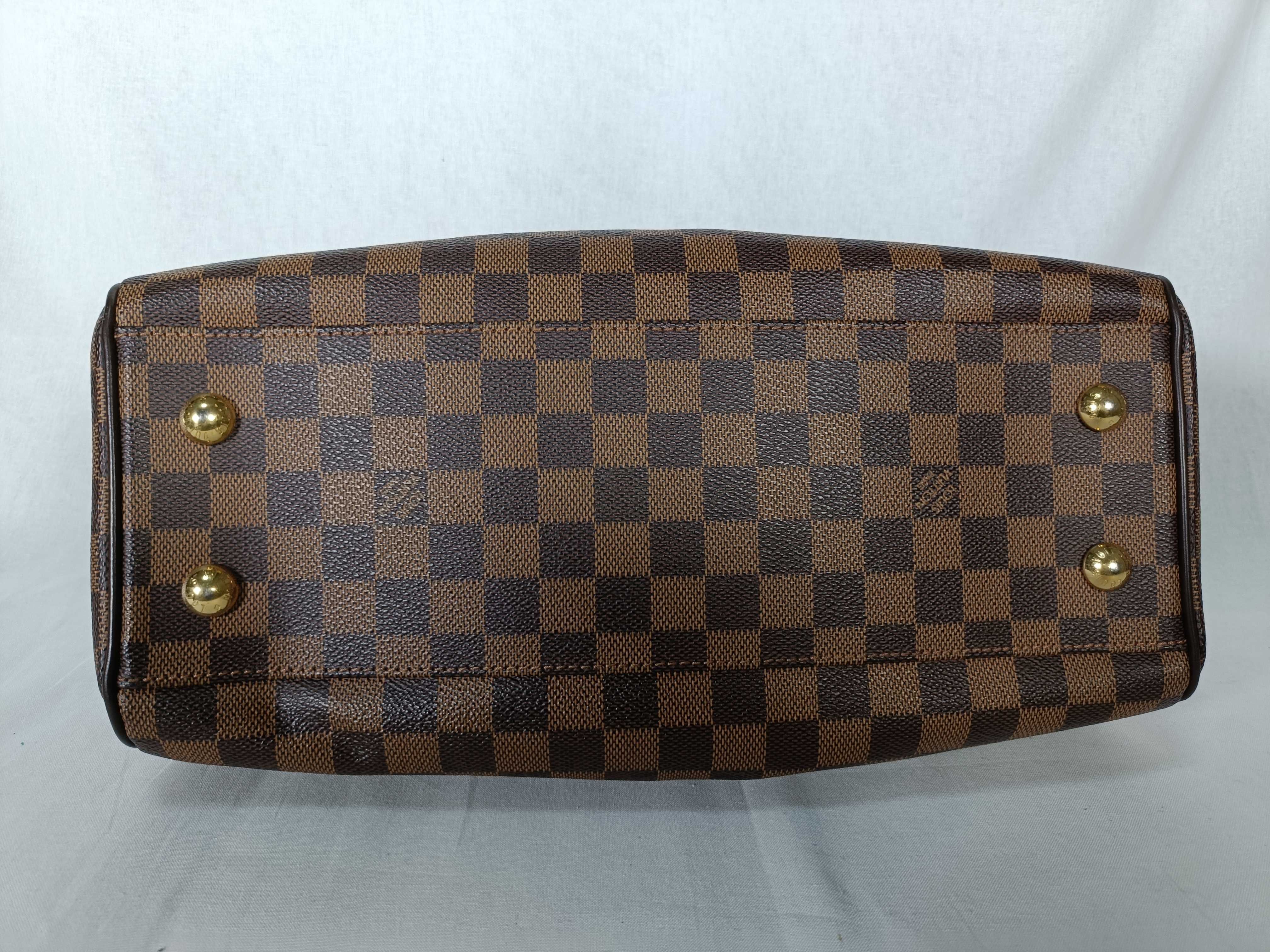 Damier Trevi PM Damier Ebene 2-way handbag, brown with gold hardware, N51997 tote bag — view 4