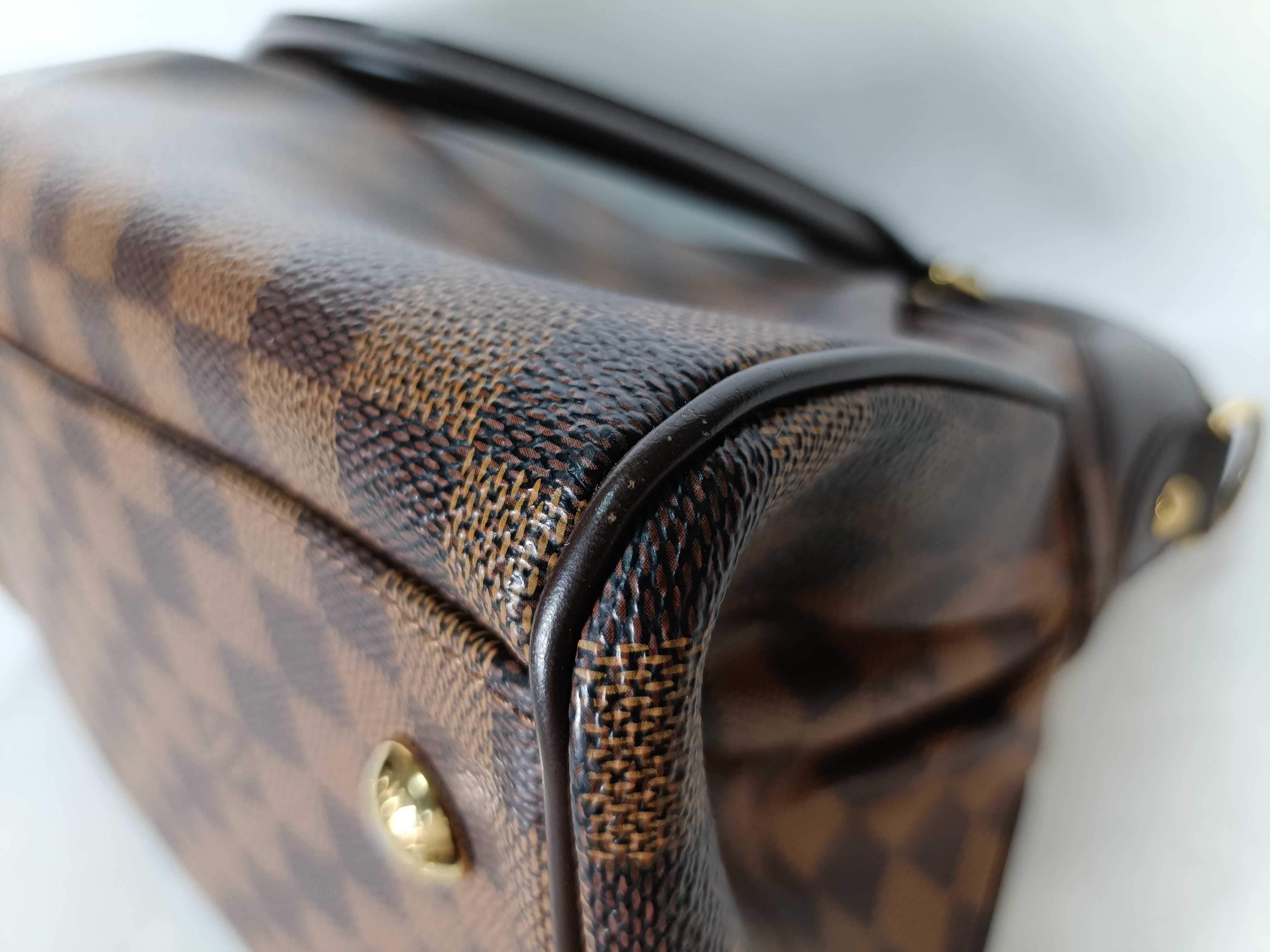 Damier Trevi PM Damier Ebene 2-way handbag, brown with gold hardware, N51997 tote bag — view 5