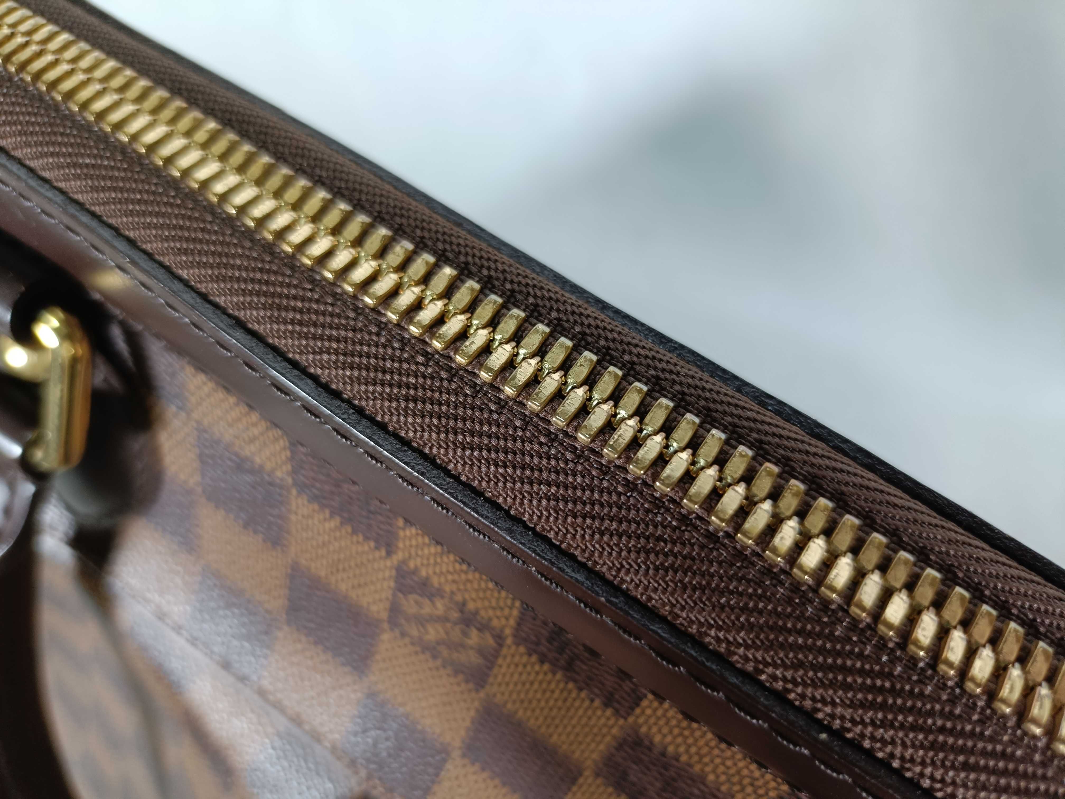 Damier Trevi PM Damier Ebene 2-way handbag, brown with gold hardware, N51997 tote bag — view 7