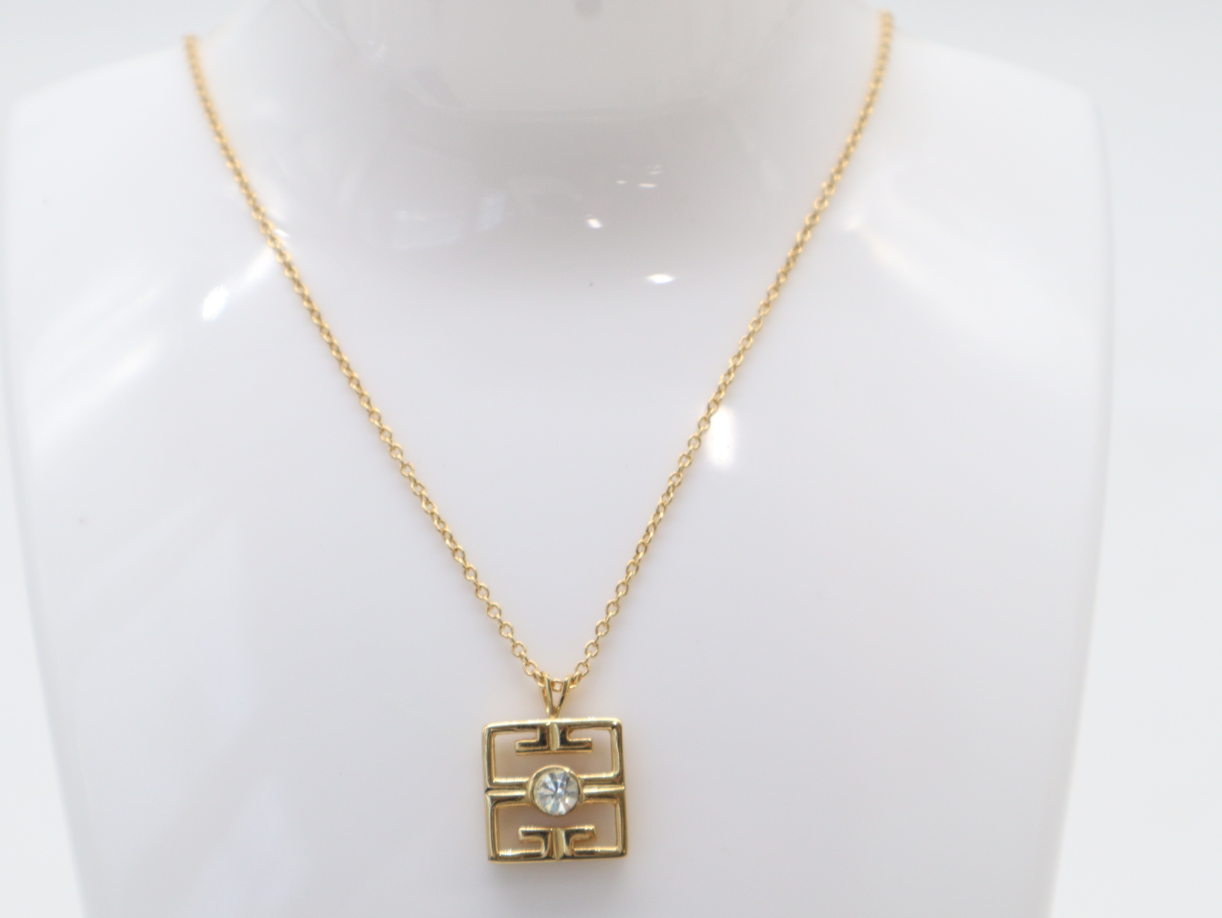 4G Logo Rhinestone Necklace GP Necklace — view 3