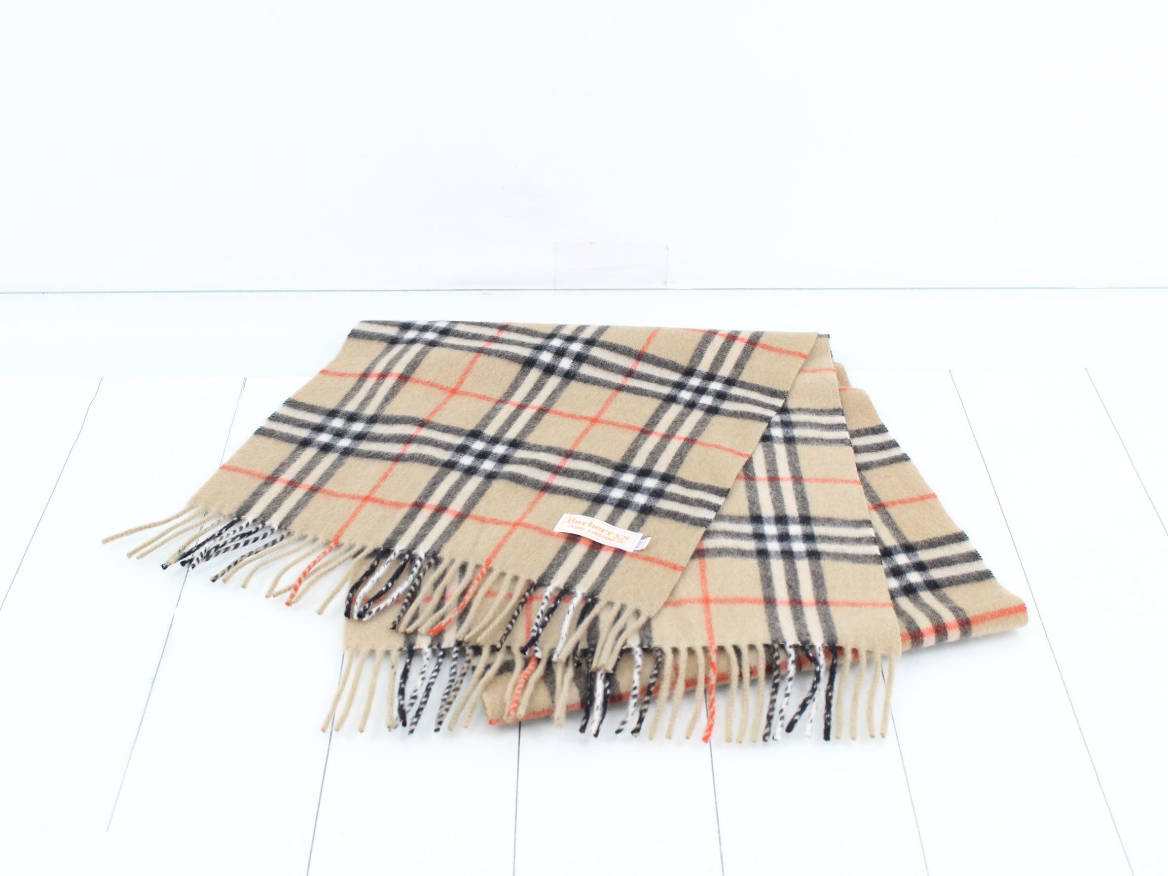 scarf, 100% cashmere, Nova Check pattern, beige. — view 2