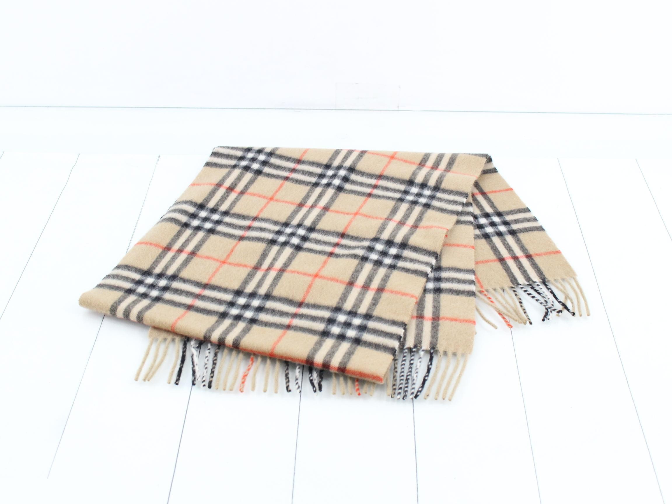 scarf, 100% cashmere, Nova Check pattern, beige. — view 3
