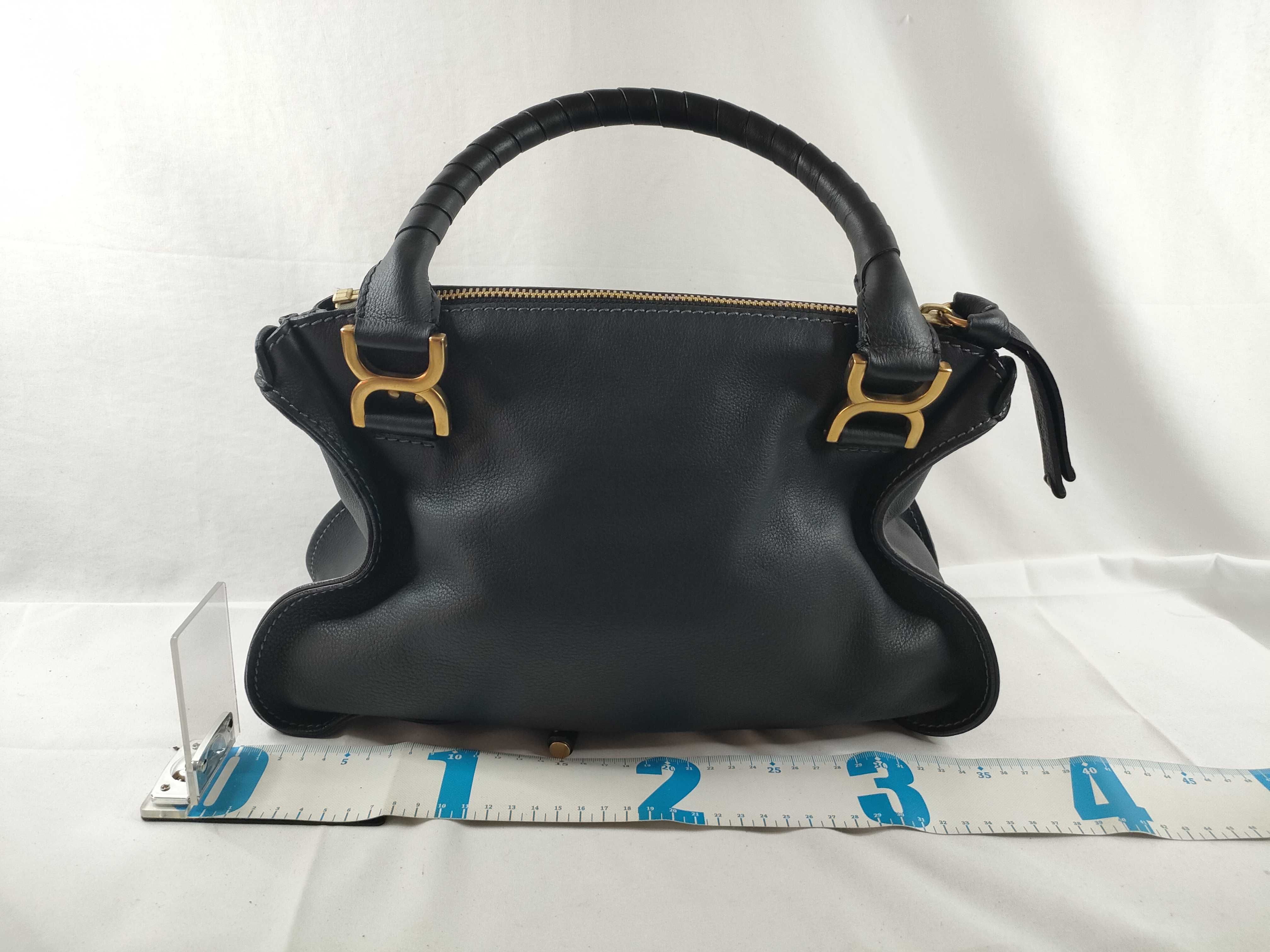 Marcie Leather 2-Way Handbag, Black — view 2