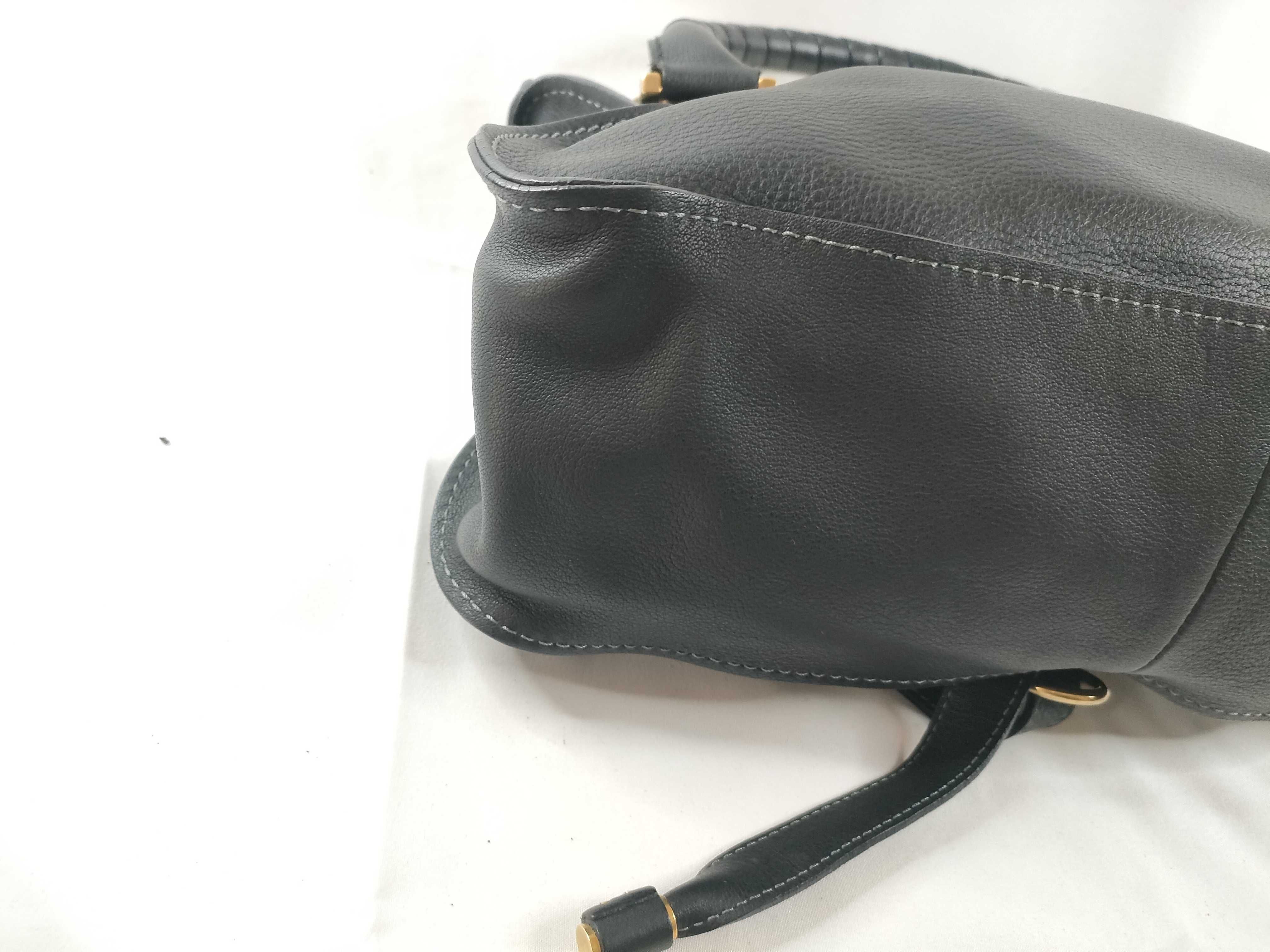 Marcie Leather 2-Way Handbag, Black — view 3