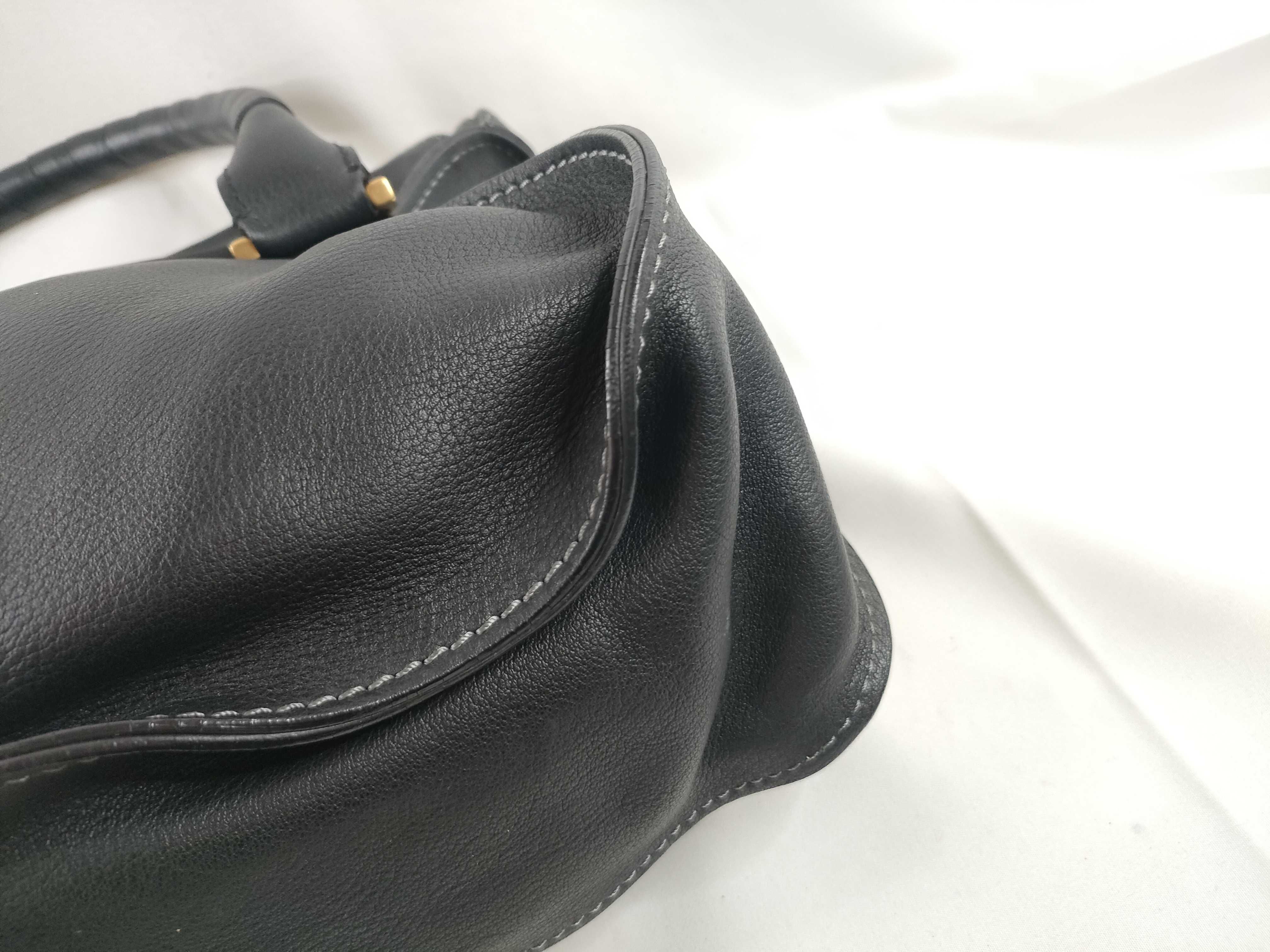 Marcie Leather 2-Way Handbag, Black — view 5