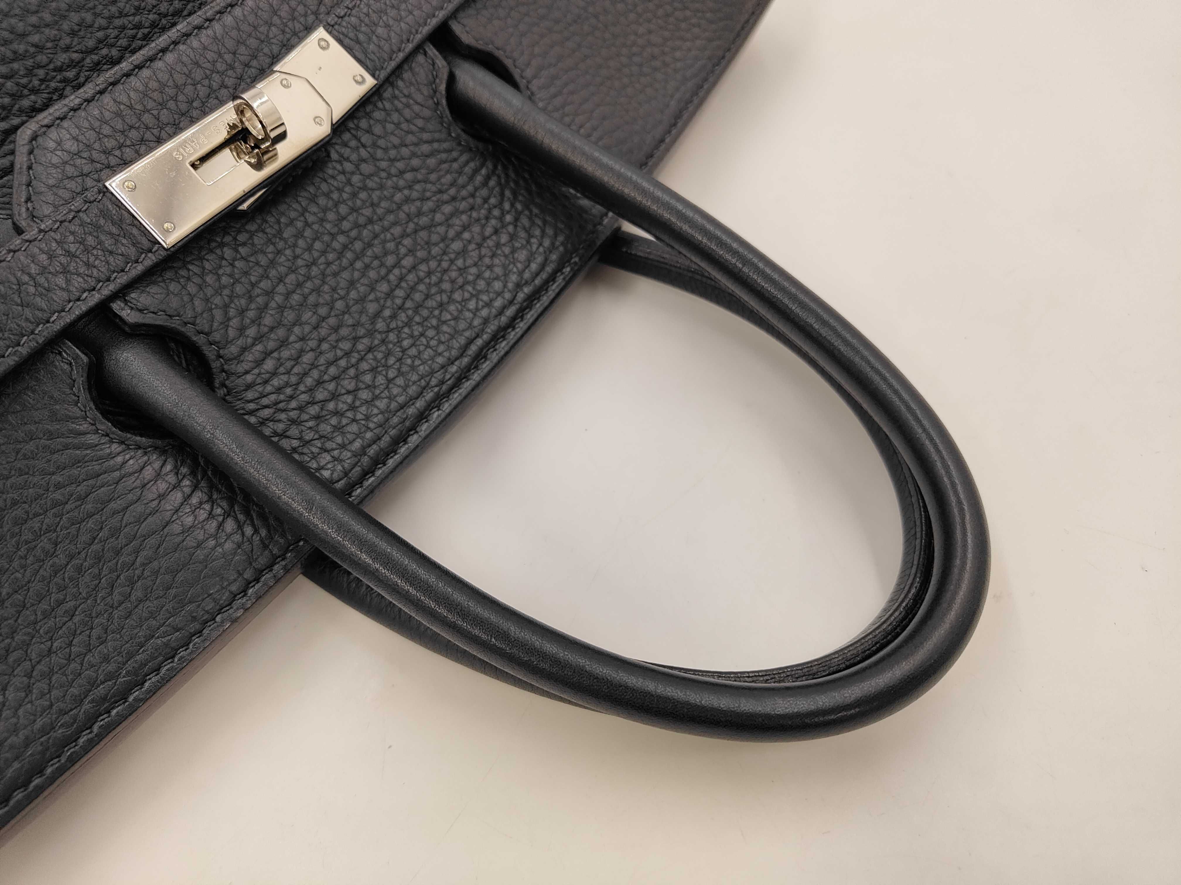 Birkin 35 Navy E stamp, padlock, clochette, key, handbag — view 5