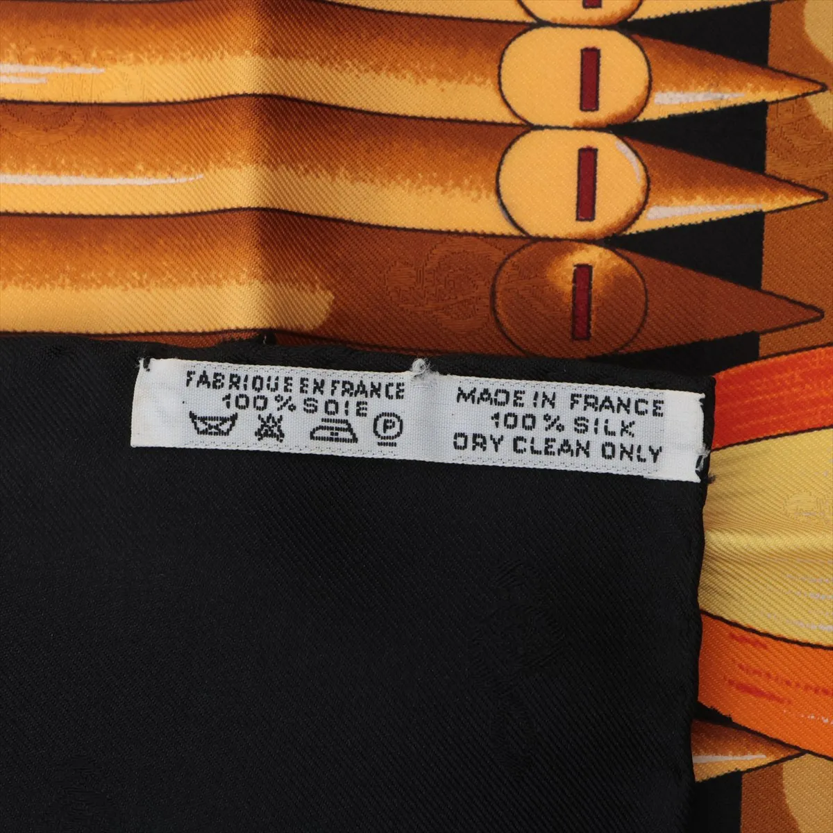 Carre 90 ORGAUPHONE ET AUTRES MECANIQUES Pipe organ and clockwork instrument Scarf Silk Black Thread — view 6