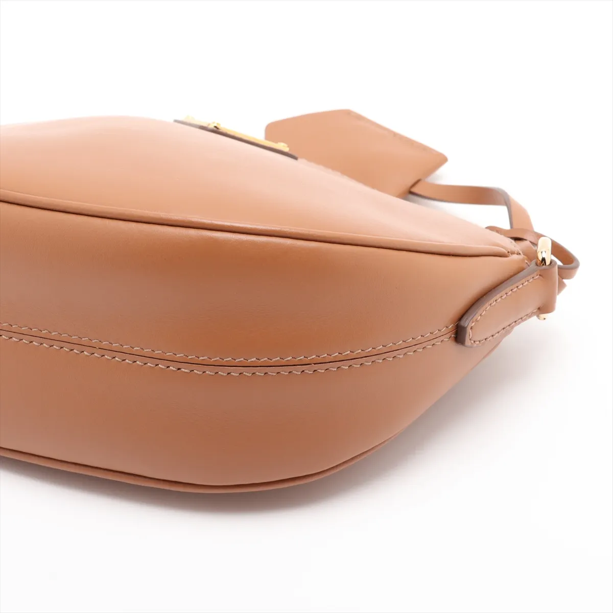 leather shoulder bag, brown — view 3