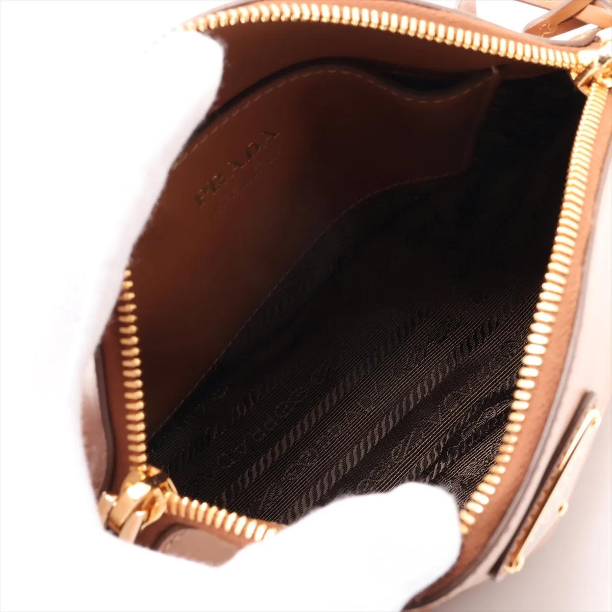 leather shoulder bag, brown — view 6