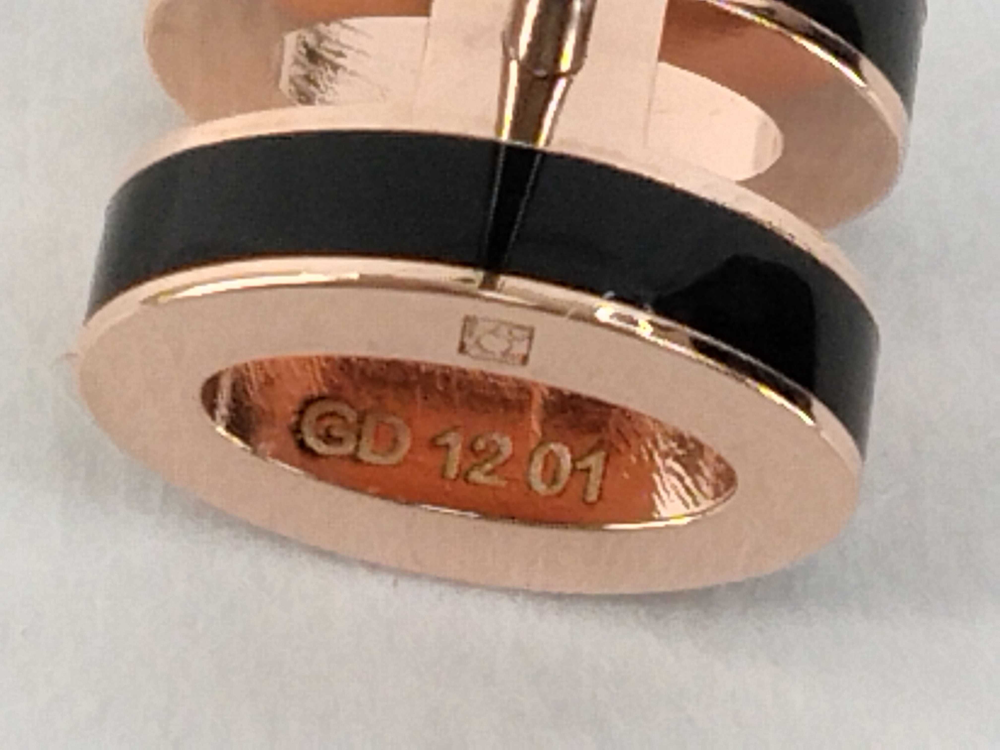 Mini Pop H Black Pink Gold Earrings — view 5