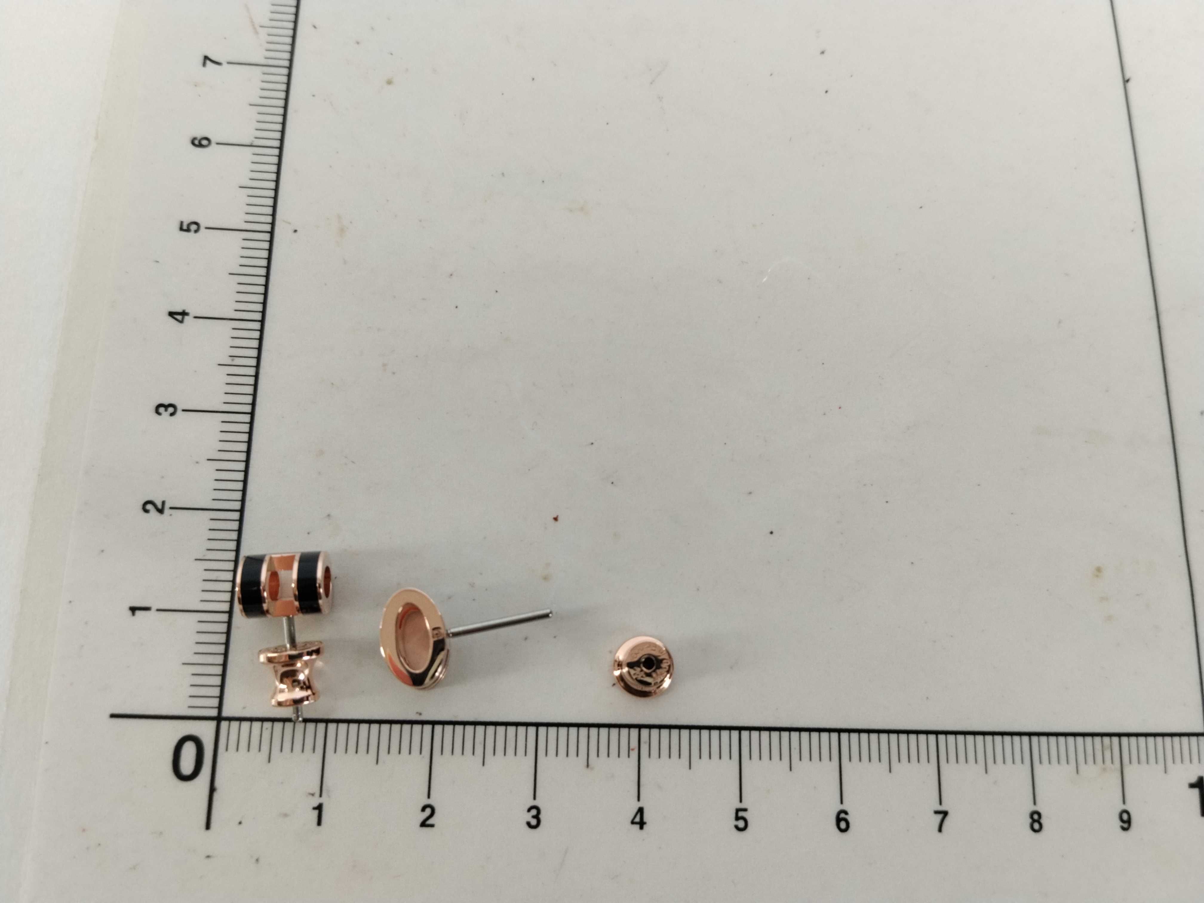 Mini Pop H Black Pink Gold Earrings — view 10