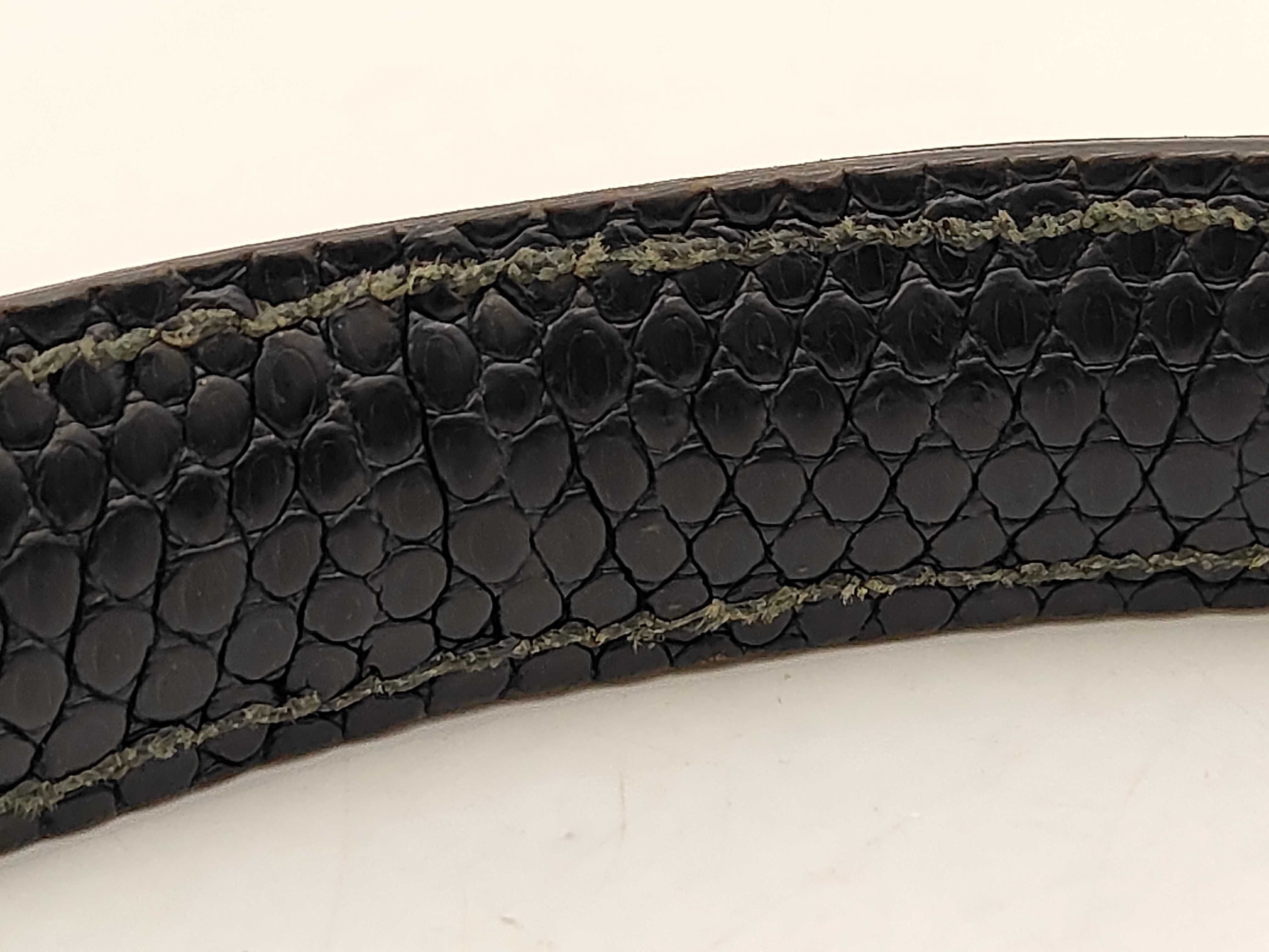 Kelly 35 Lizard Leather Handbag, Black with Gold Hardware — view 7