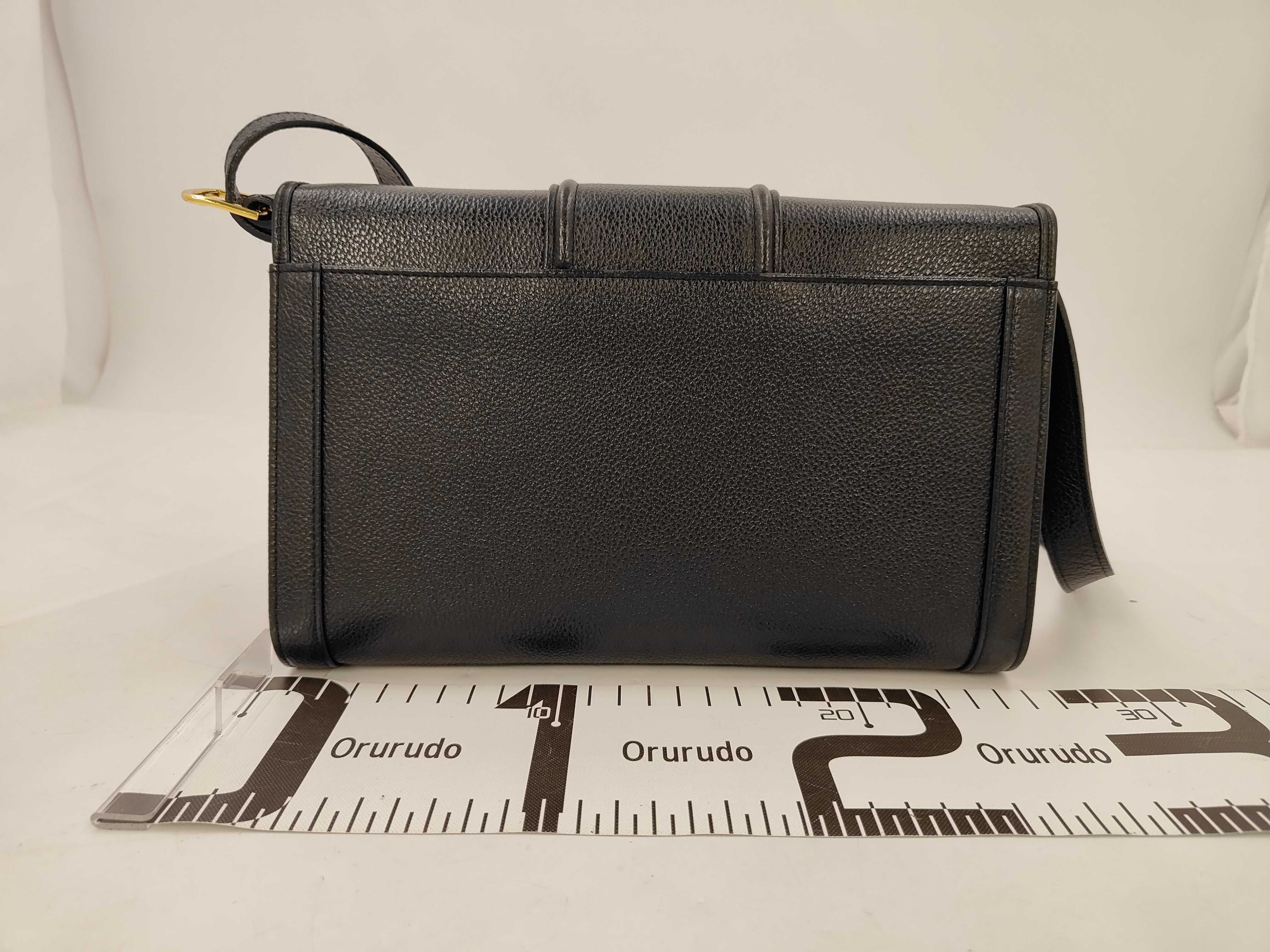 (YSL) Shoulder Bag, Black Leather — view 2