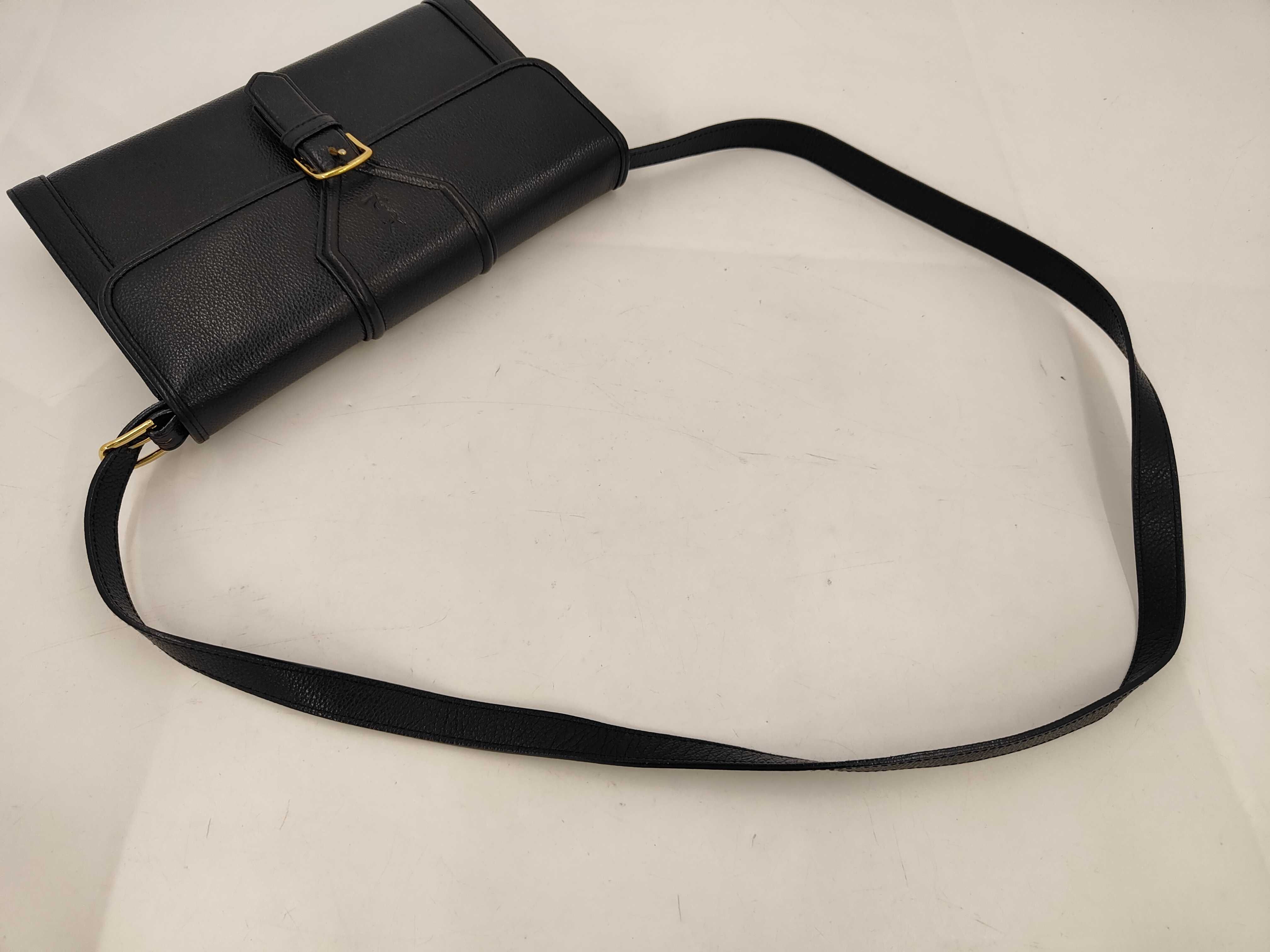 (YSL) Shoulder Bag, Black Leather — view 3