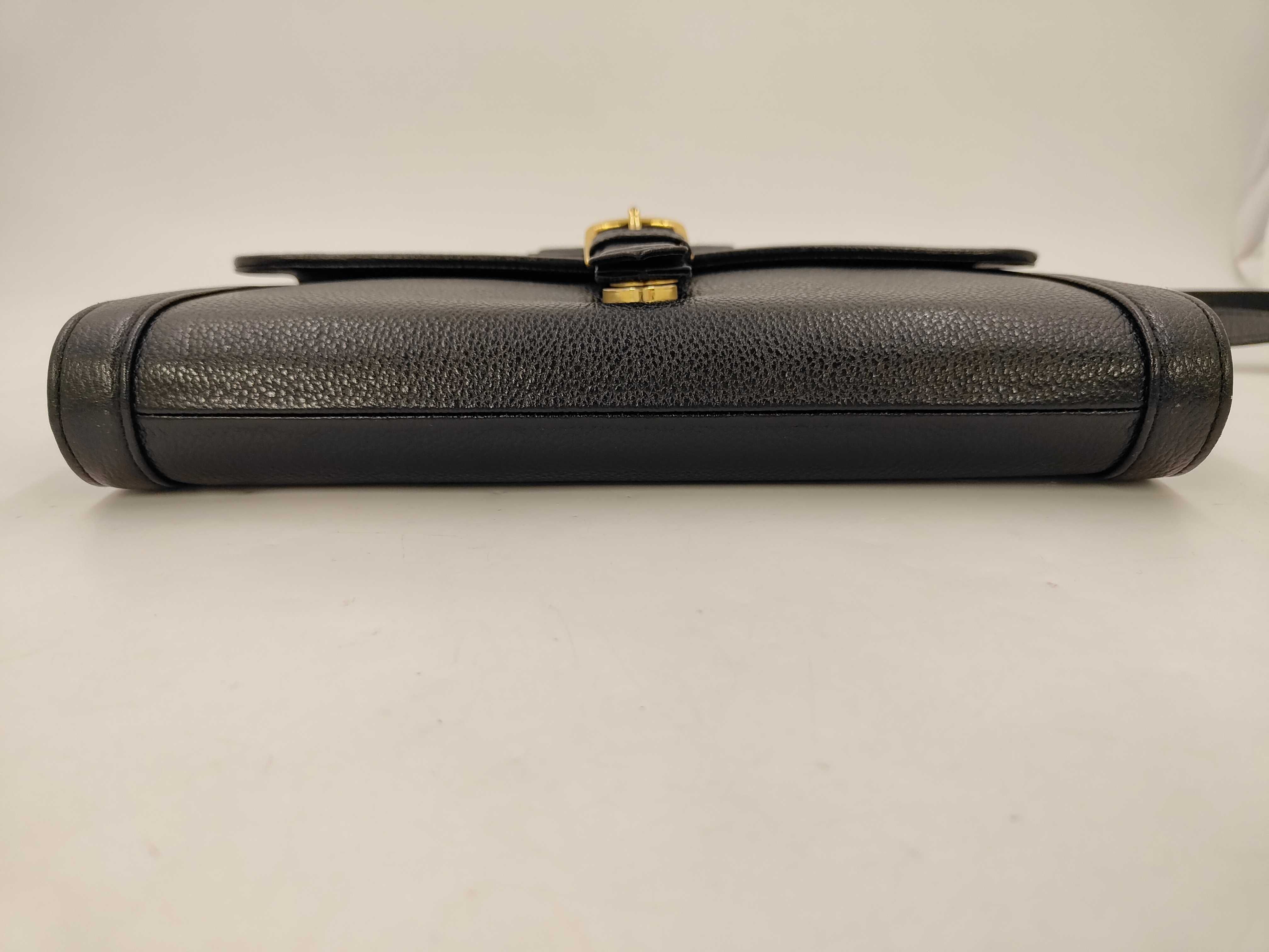 (YSL) Shoulder Bag, Black Leather — view 6