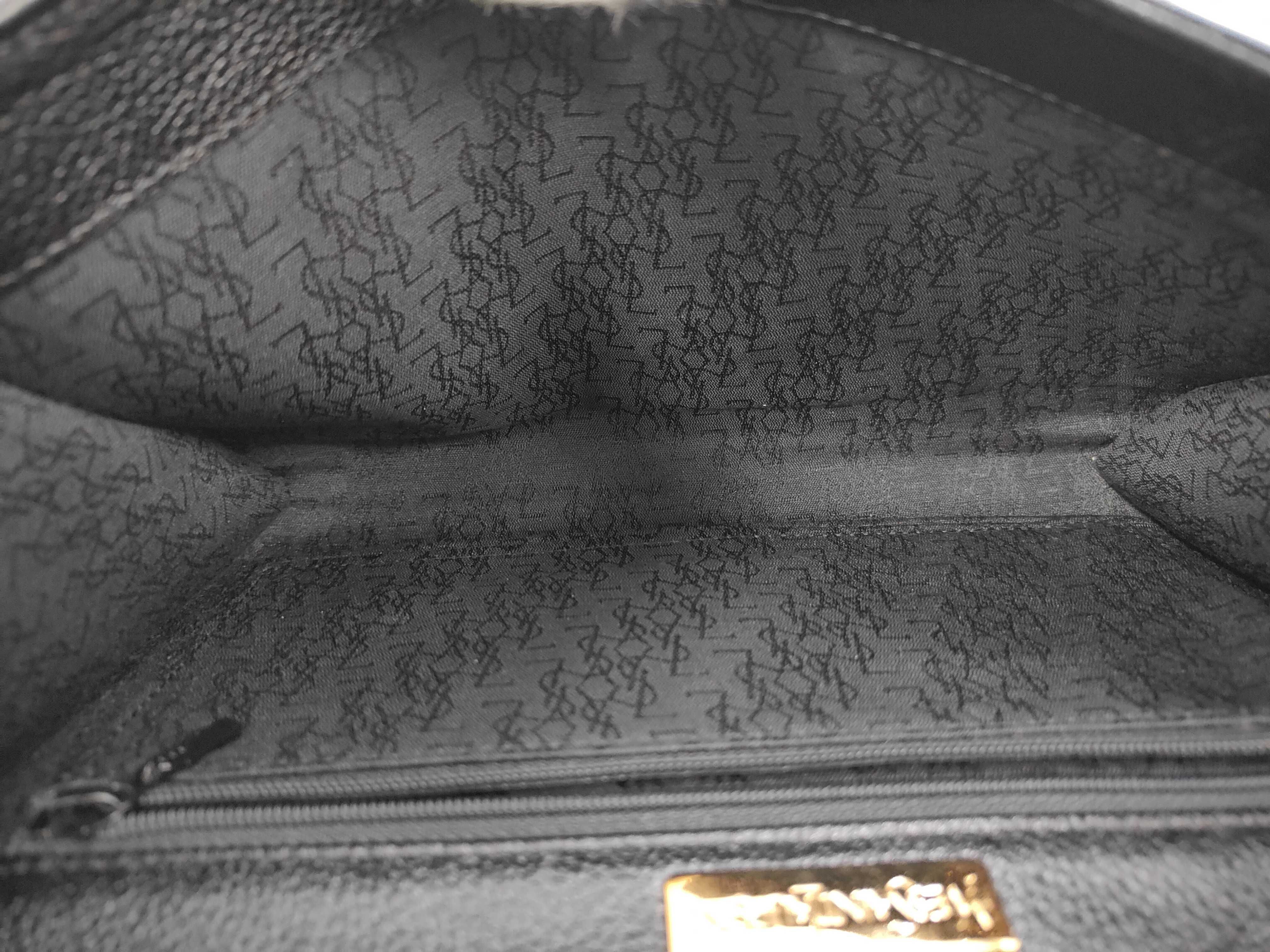 (YSL) Shoulder Bag, Black Leather — view 9