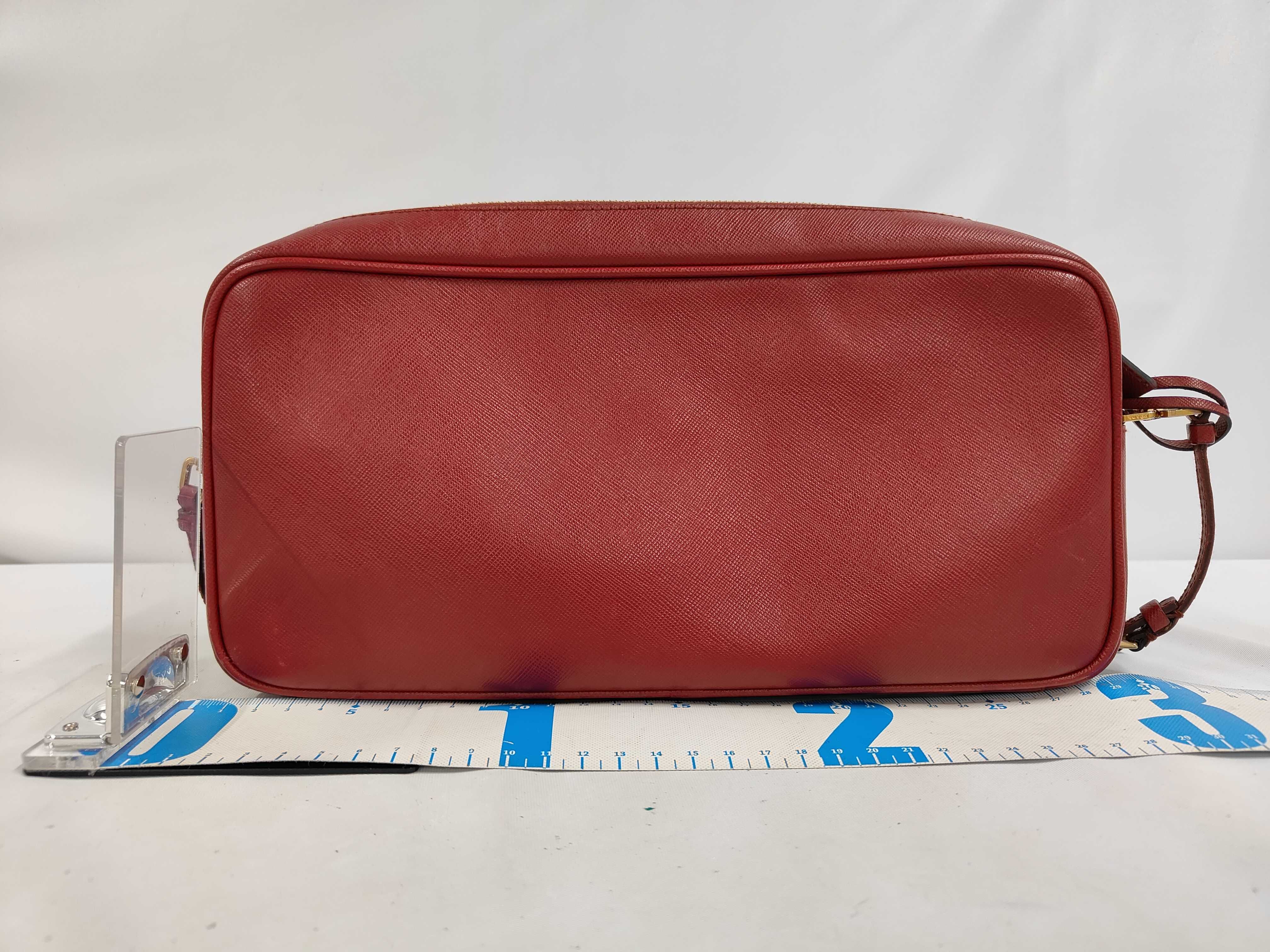 Saffiano One-Shoulder Bag, Red — view 2