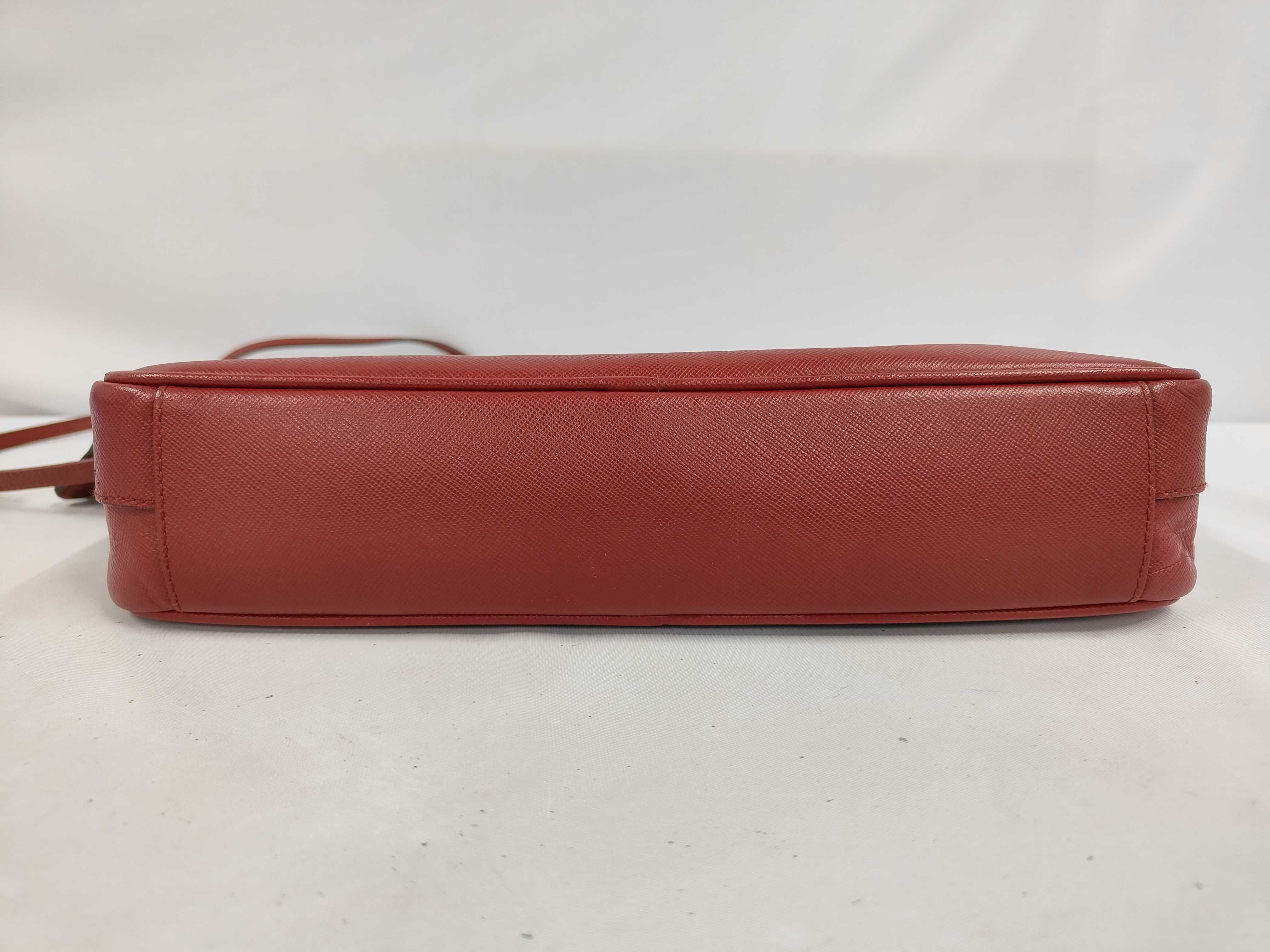 Saffiano One-Shoulder Bag, Red — view 3
