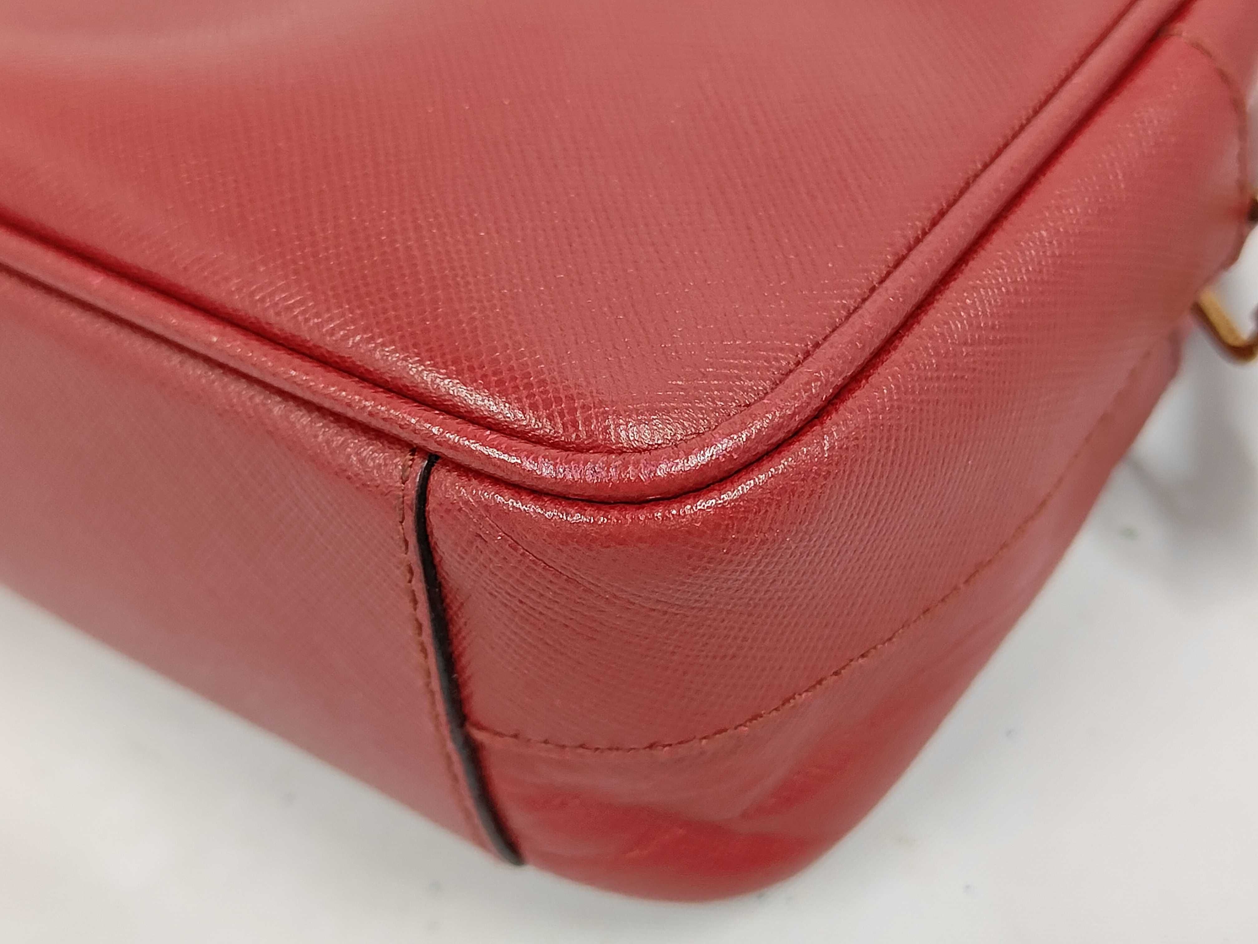 Saffiano One-Shoulder Bag, Red — view 4