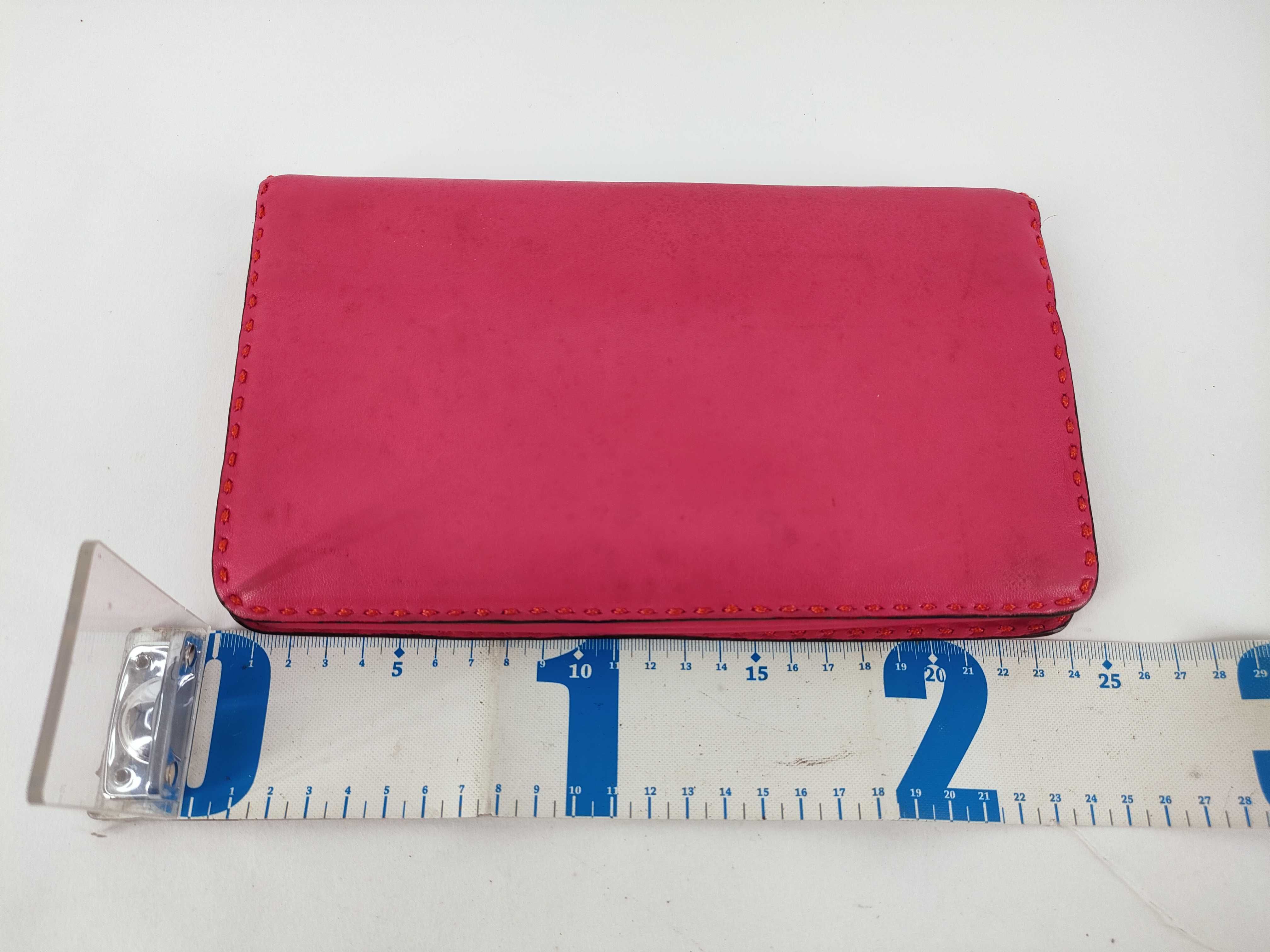 Lambskin Leather Clutch Bag, Fuchsia — view 2